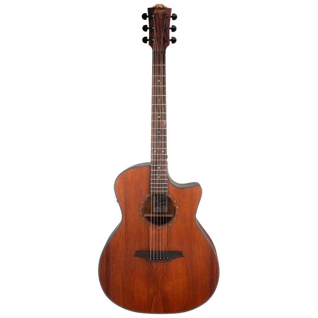 Bromo Tahoma Series Grand Auditorium Acoustic Electric Guitar (Solid Mahogany Top)