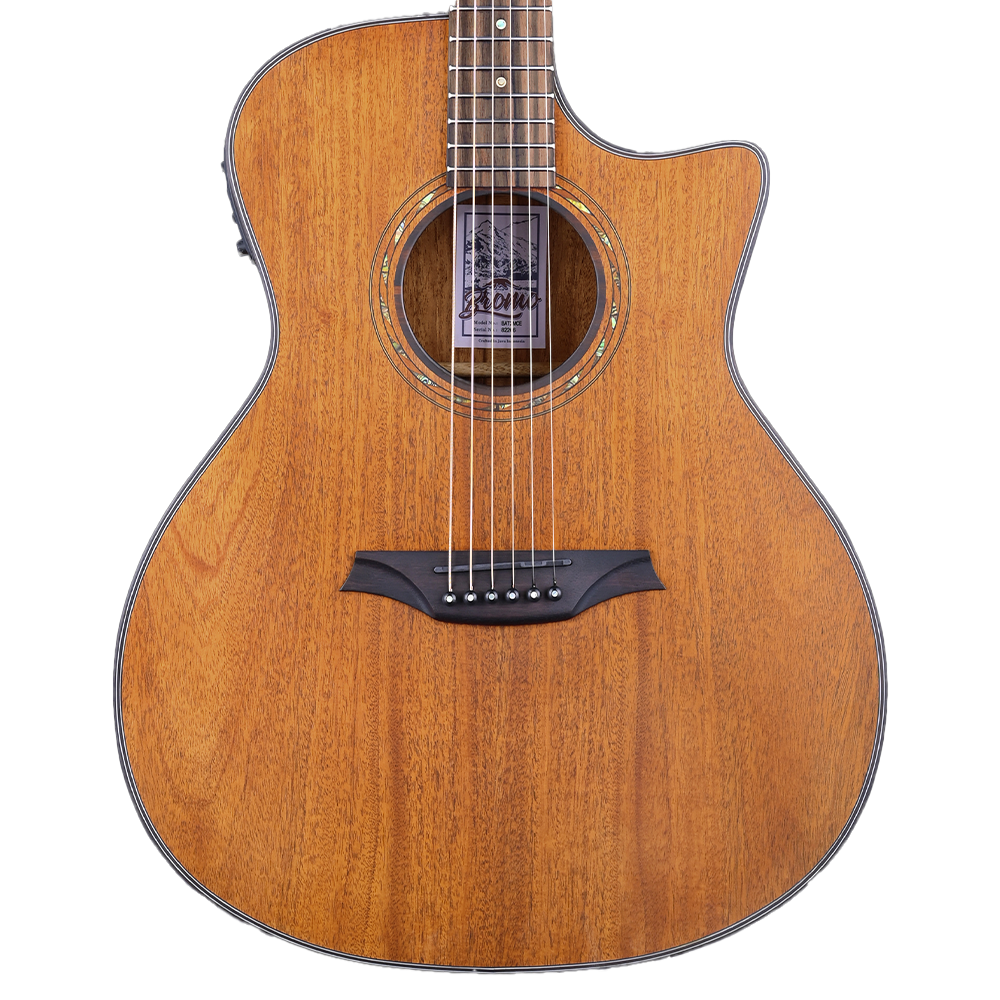 Bromo Tahoma Grand Auditorium Acoustic Electric Guitar (Solid Mahogany Top)
