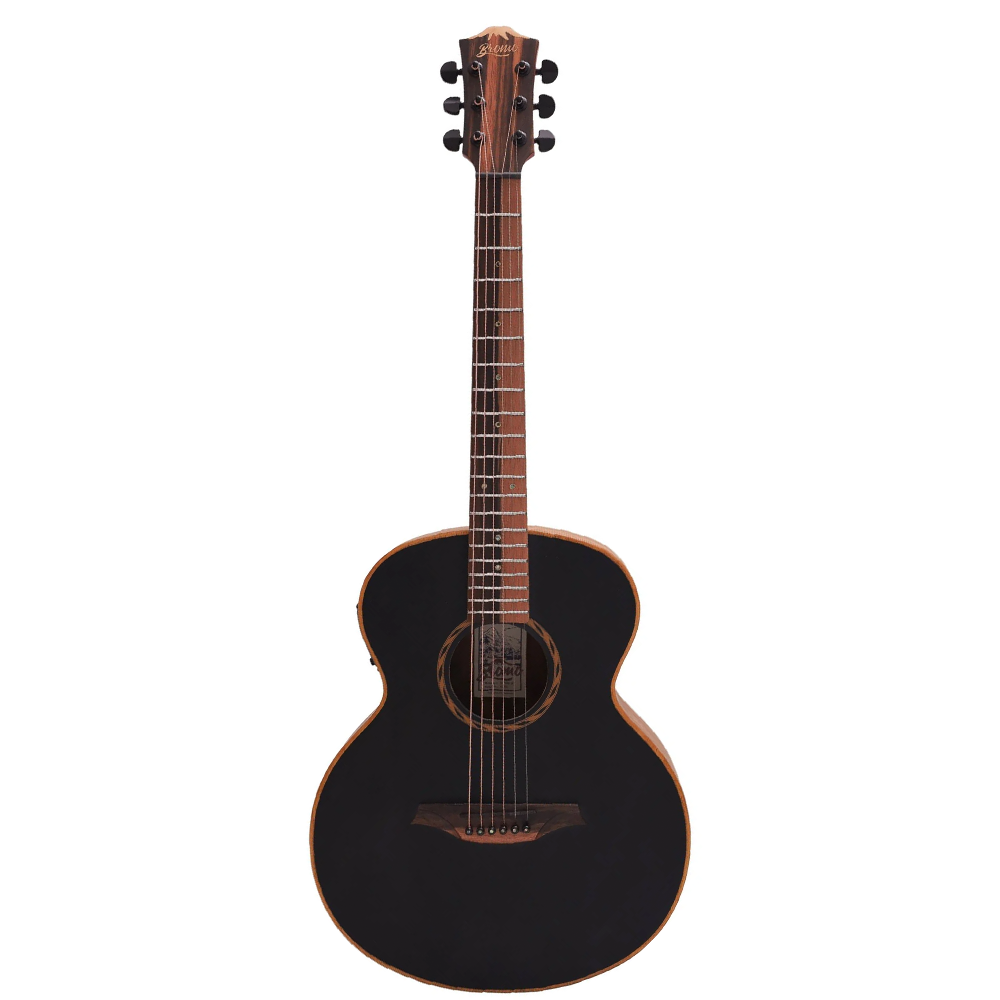 Bromo Tahoma Mini Jumbo Acoustic Electric Guitar (Solid Mahogany Top)