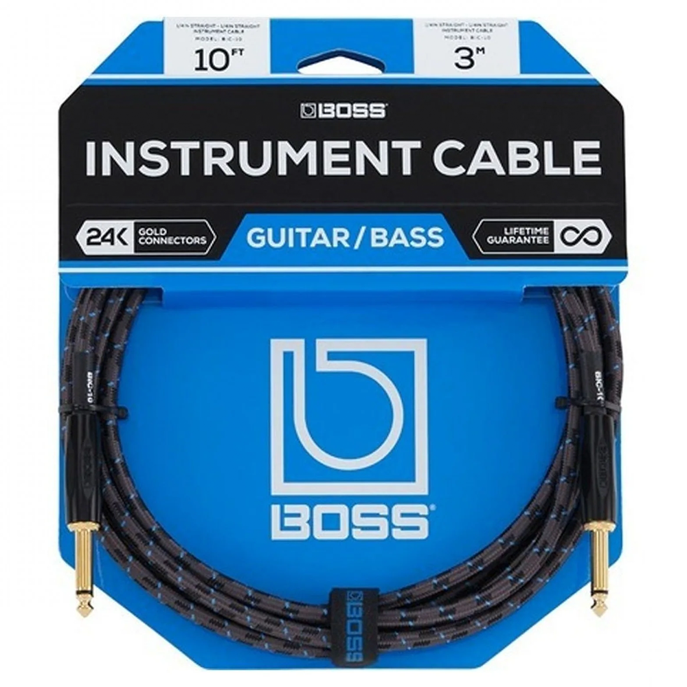 Boss 10ft Instrument Cable (Straight to Straight)