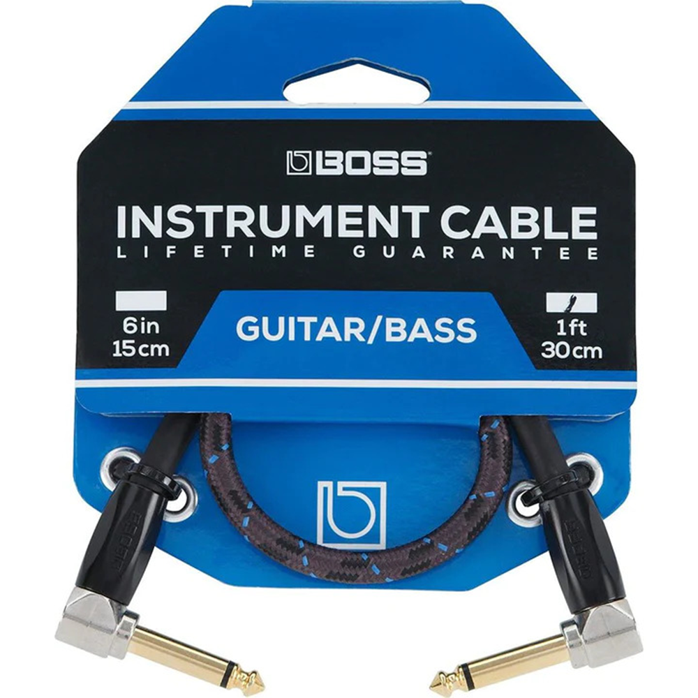 Boss 1ft Patch Cable (Right Angle to Right Angle)