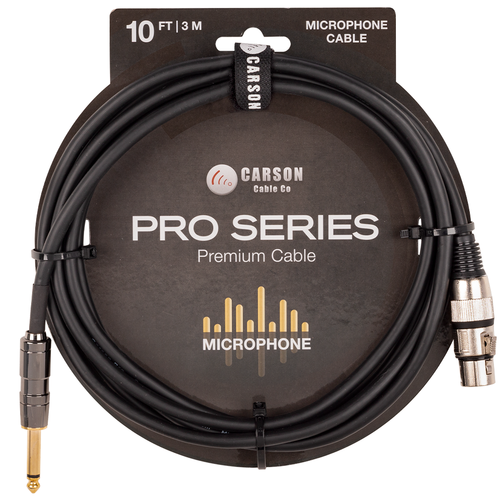 Carson Pro Series 10ft Microphone Cable (XLR to Jack)