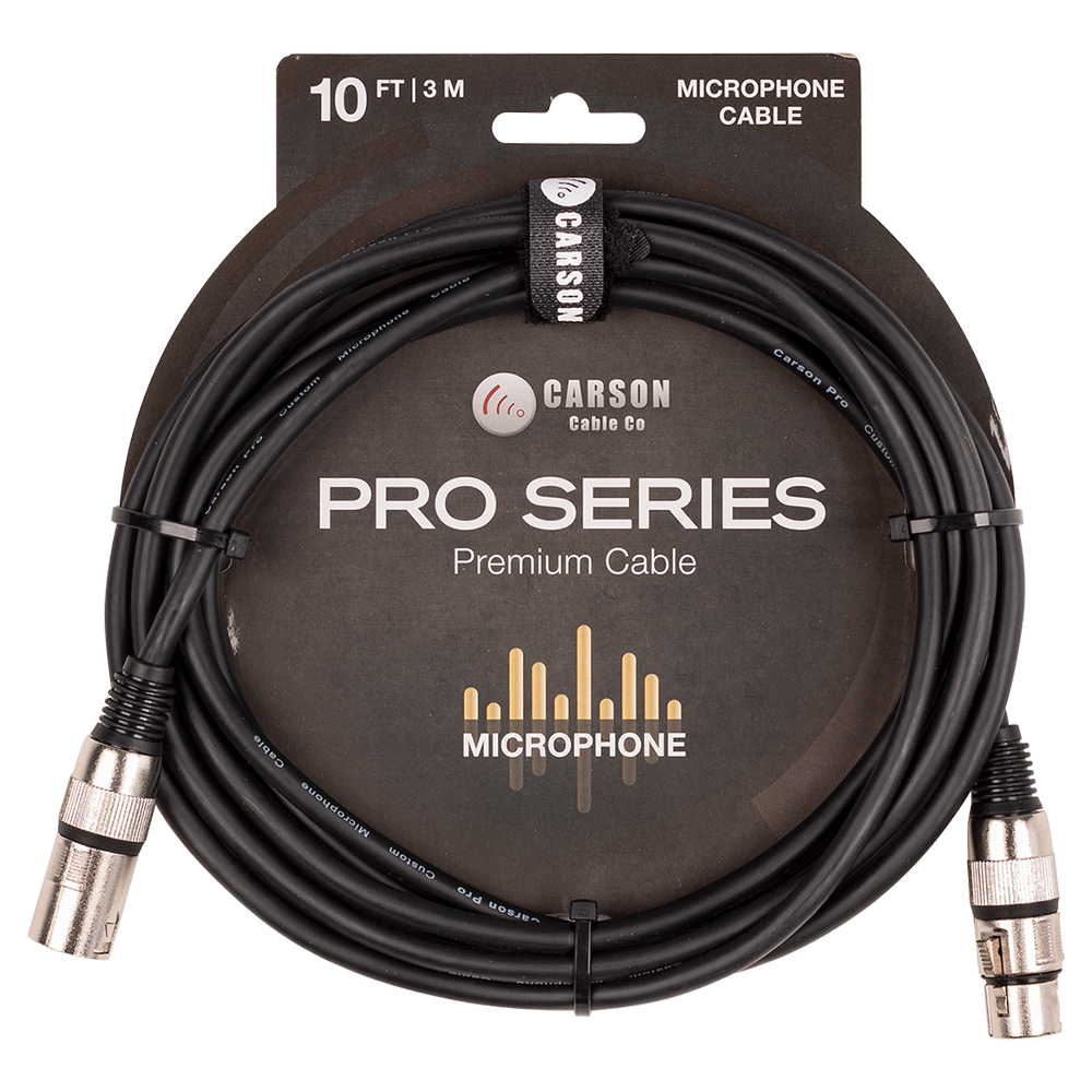 Carson 10ft Pro Series Microphone Cable (XLR to XLR)