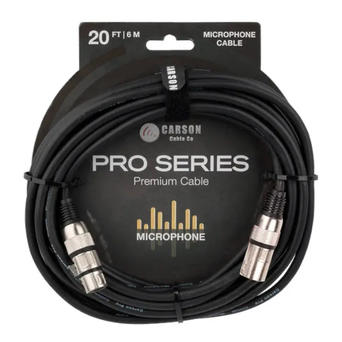 Carson 20ft Pro Series Microphone Cable (XLR to XLR)