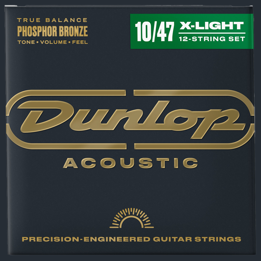 Jim Dunlop True Balance Phosphor Bronze X-Light 12-String Acoustic Guitar Strings (10/47)