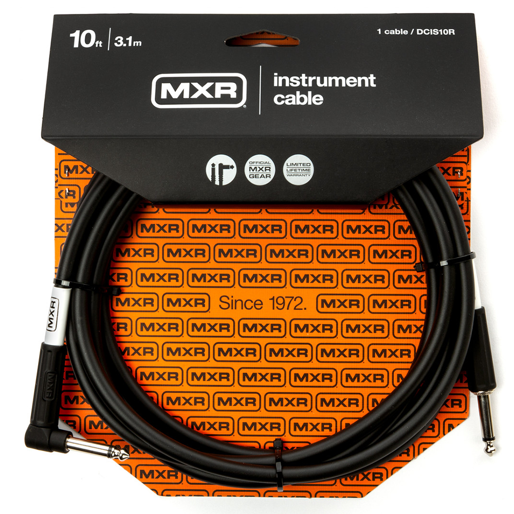 MXR 10ft Standard Instrument Cable (Straight to Right Angle)