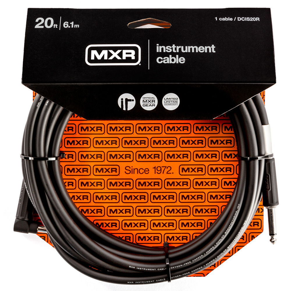 MXR 20ft Standard Instrument Cable (Straight to Right Angle)