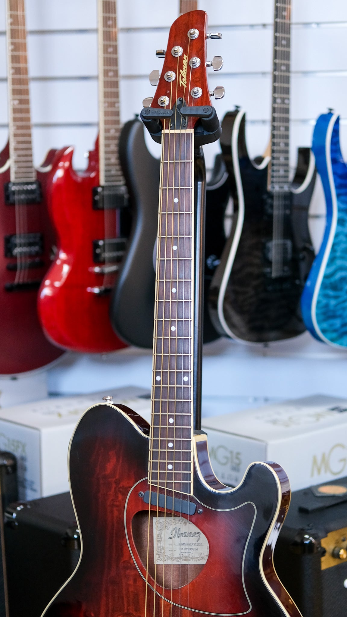 Ibanez Talman TCM-50 Acoustic Electric Guitar (Vintage Brown Sunburst) (Pre-Owned)