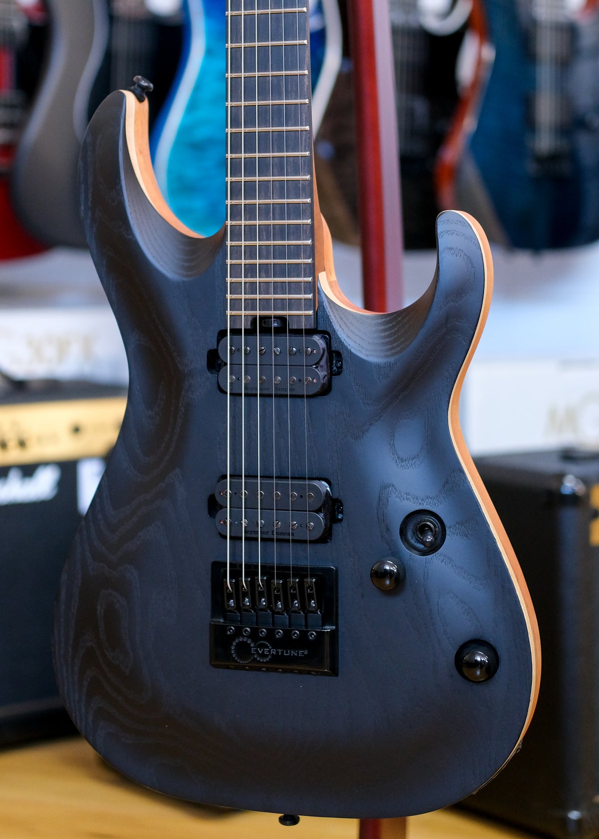 Cort KX700 EverTune Electric Guitar (Open Pore Black)