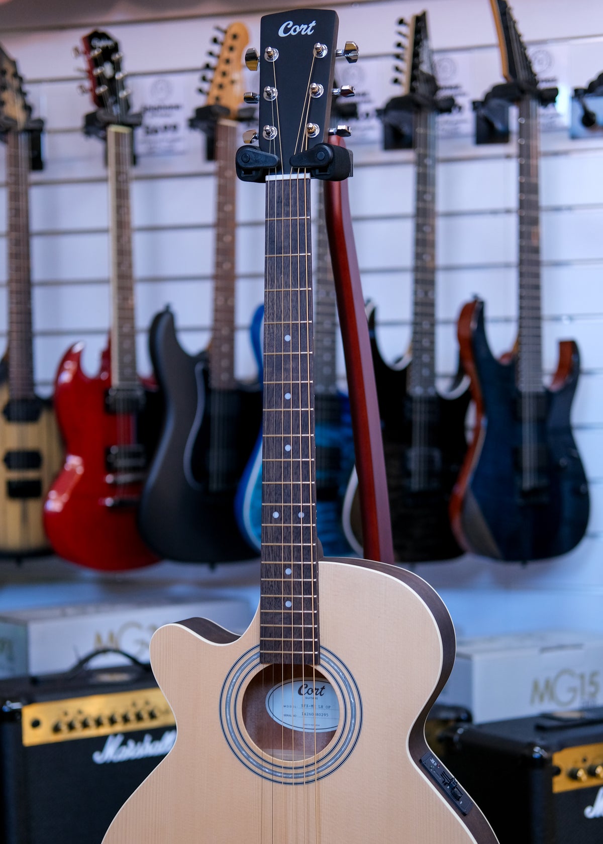 Cort SFX-ME Left Handed Acoustic Electric Guitar (Spruce/Mahogany)