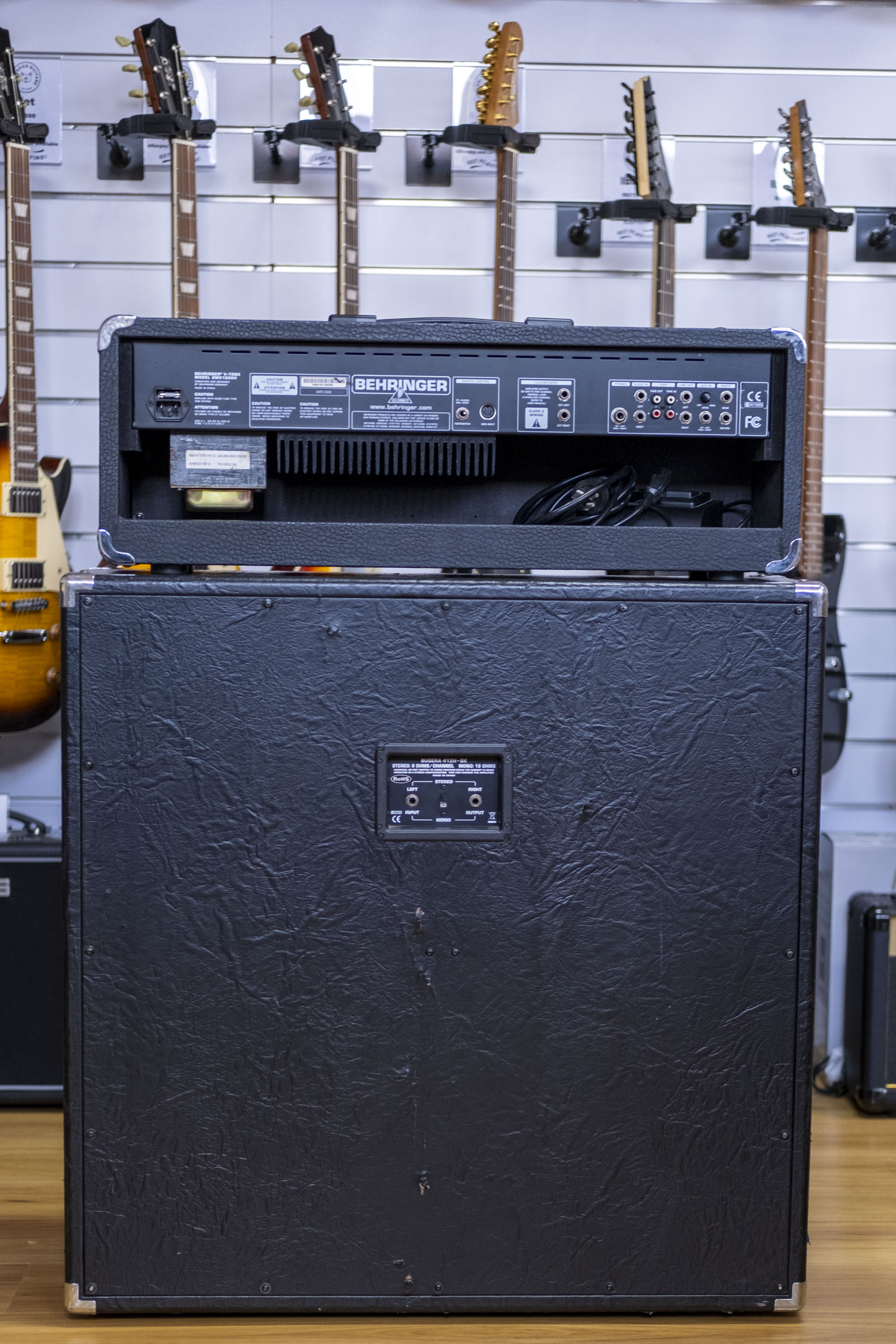 Behringer V-Tone GMX1200H 120-Watt Head with Bugera 4x12" Speaker Cabinet (Pre-Owned)