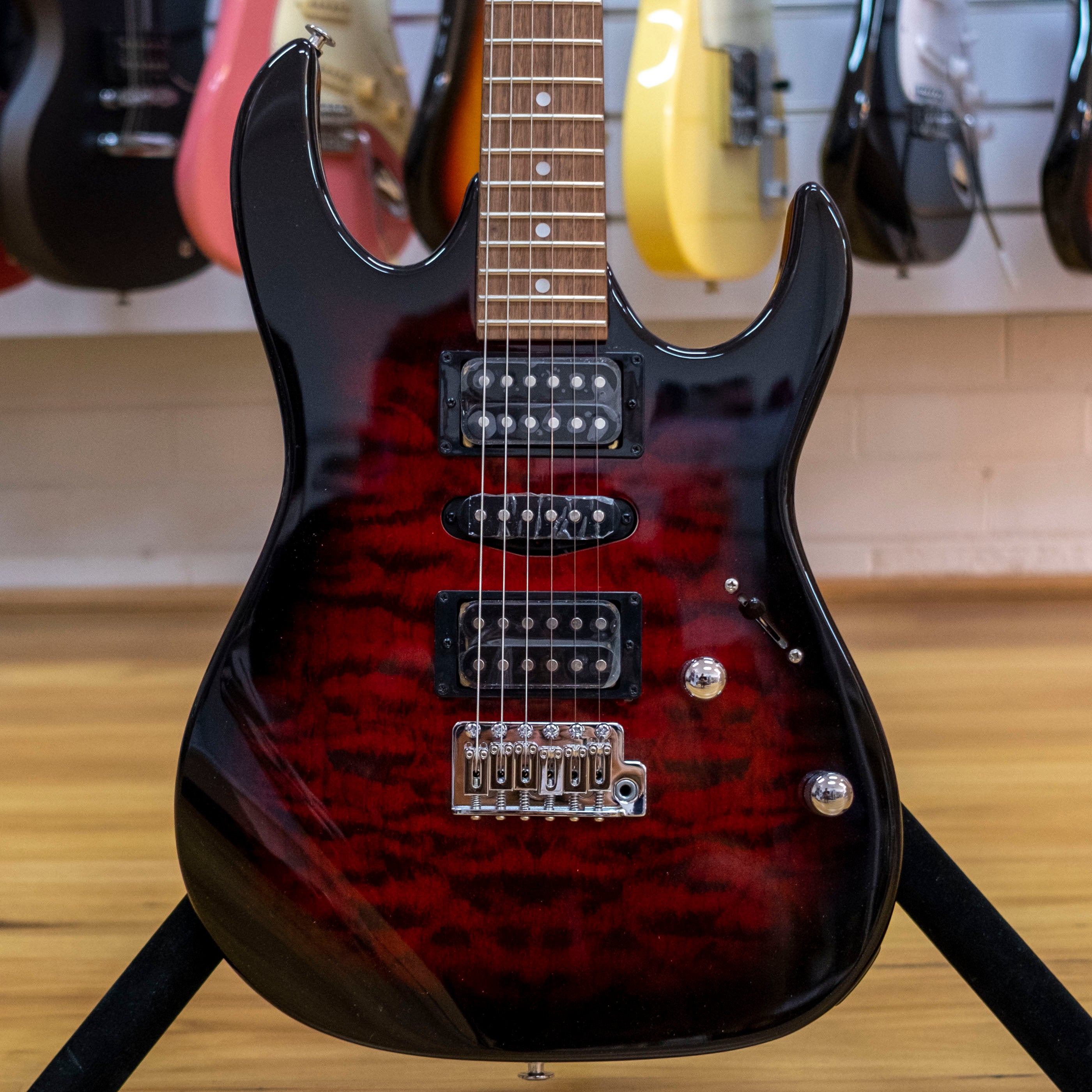 Ibanez RX70QA Electric Guitar (Transparent Red Burst)