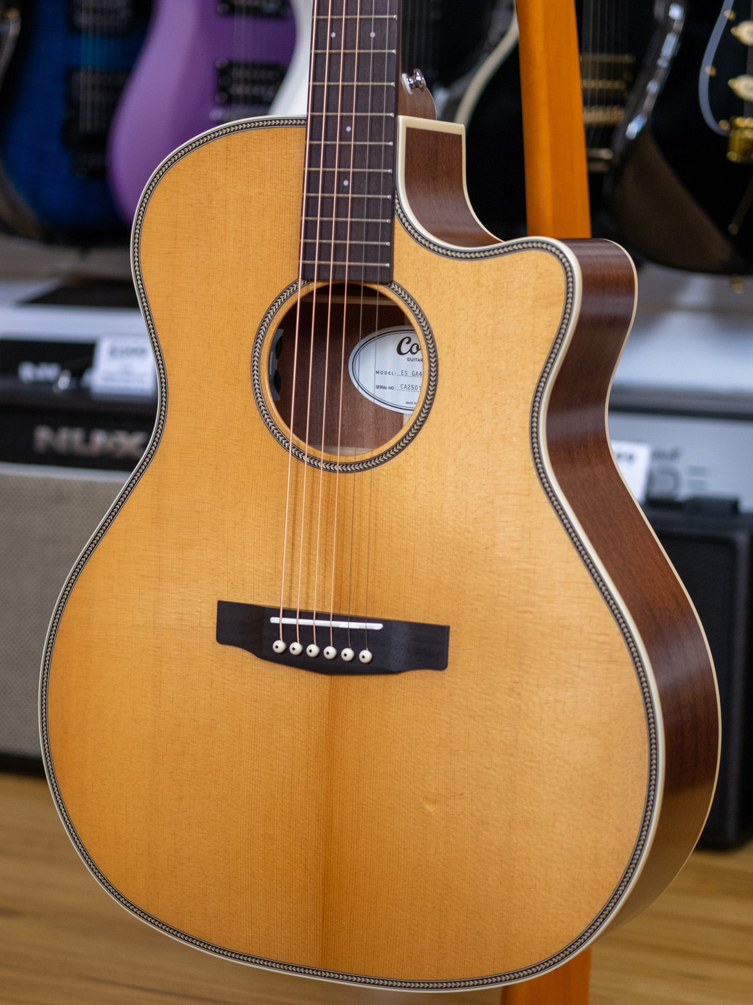 Cort Essence Series GA4 Acoustic Electric Guitar (Solid Sitka Spruce)