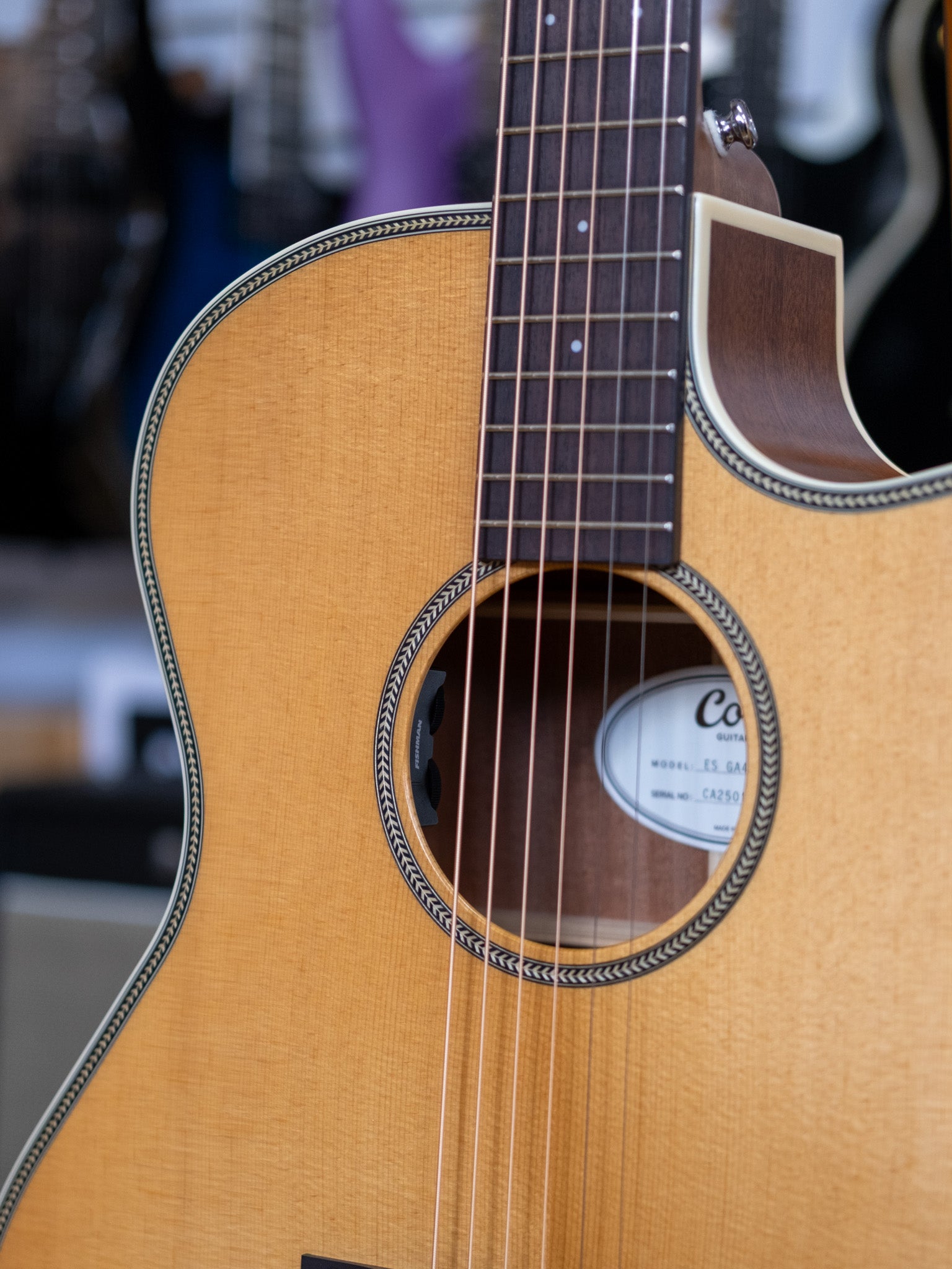 Cort Essence Series GA4 Acoustic Electric Guitar (Solid Sitka Spruce)