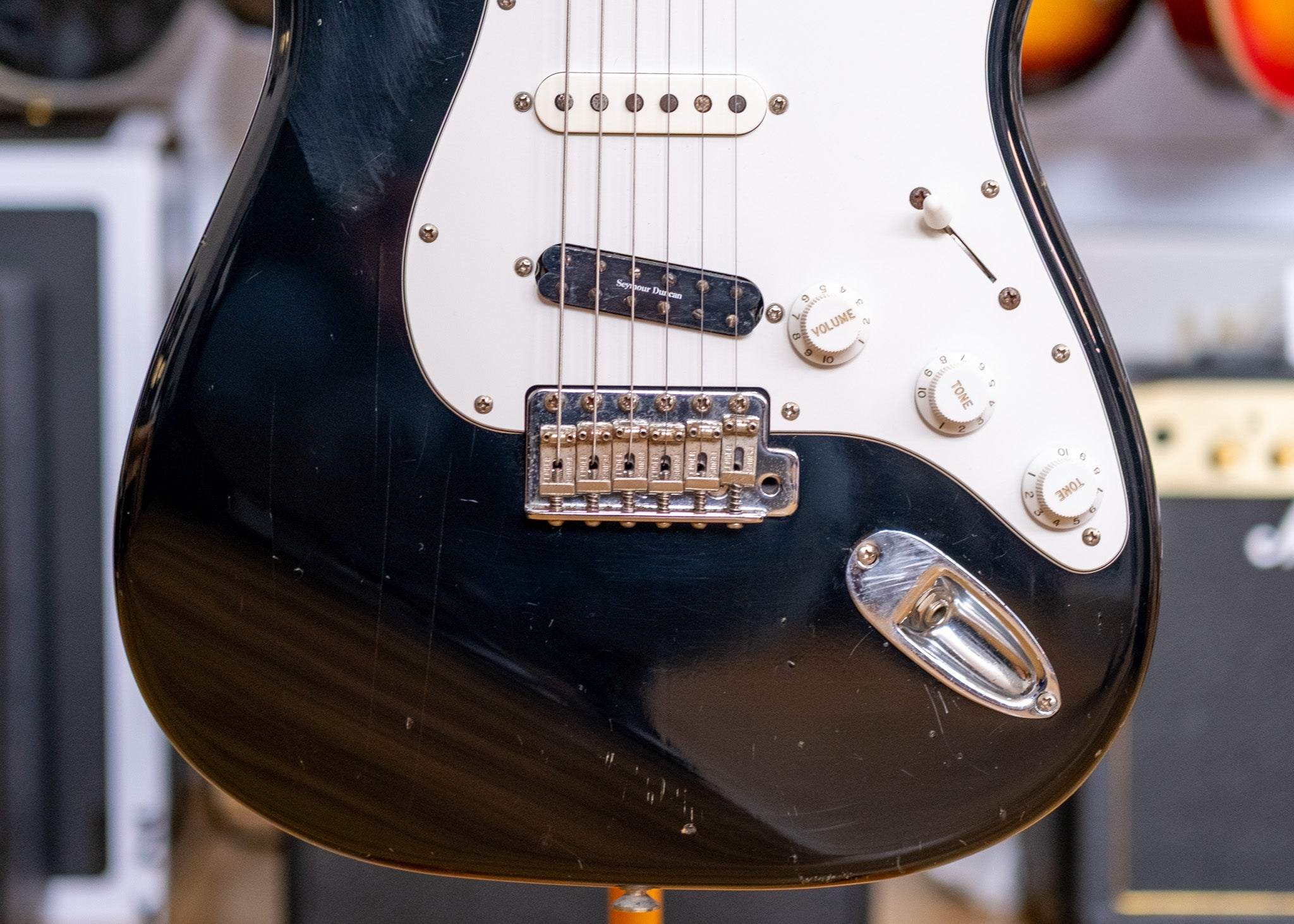 Fender ST-43 Stratocaster Electric Guitar (Black) (Pre-Owned, 1994 MIJ)