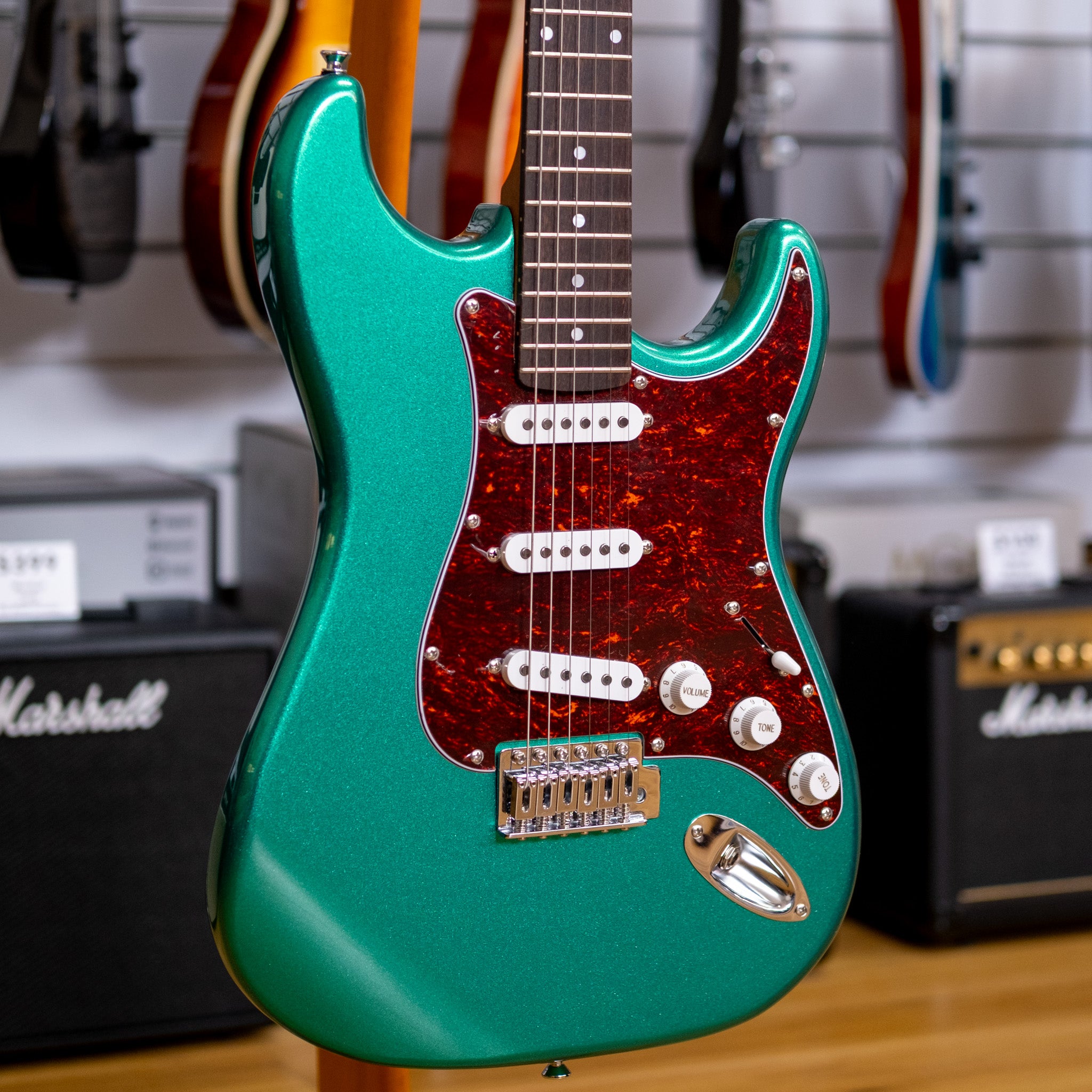 Northstar by Tanglewood S-Style Electric Guitar Pack with Amp (Emerald Green)