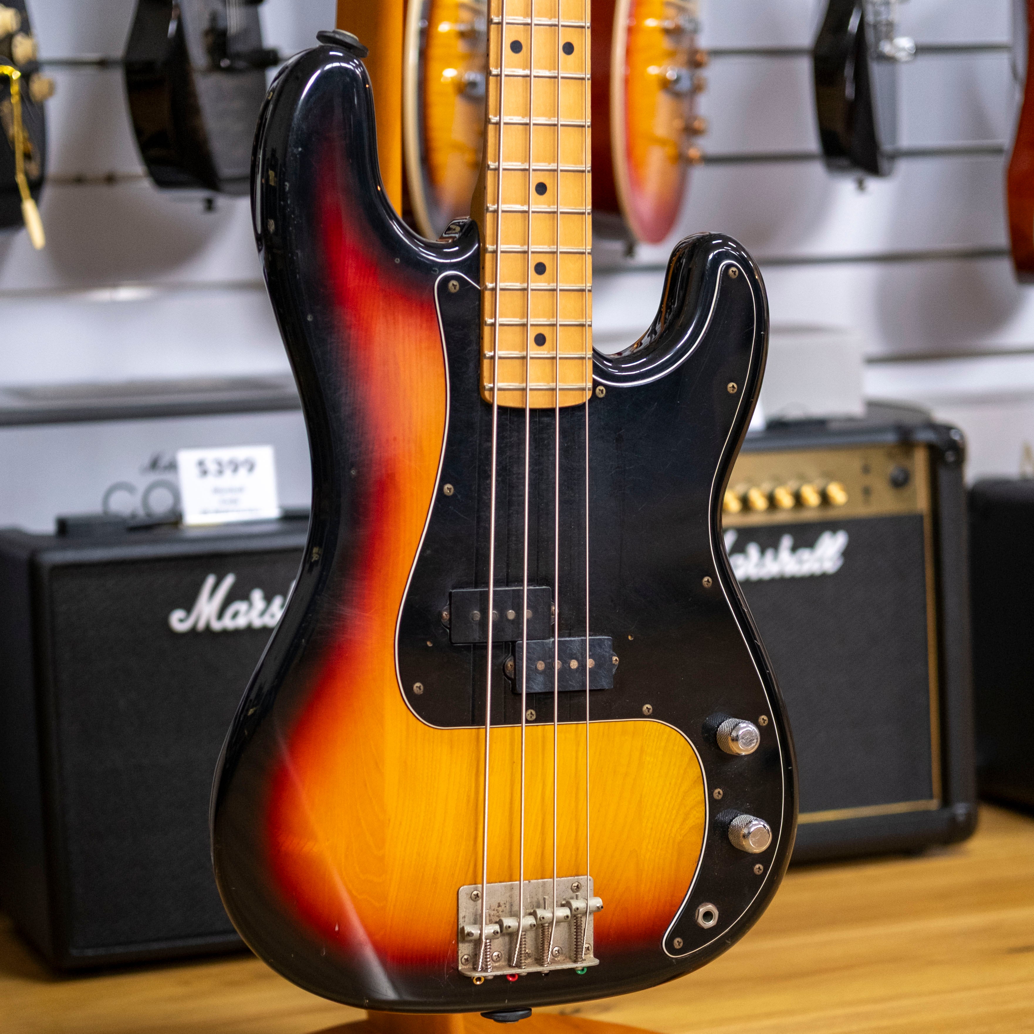Greco PB-500 Space Sound 'P Bass' Bass Guitar (3-Tone Sunburst) (Pre-Owned, 1981 MIJ)