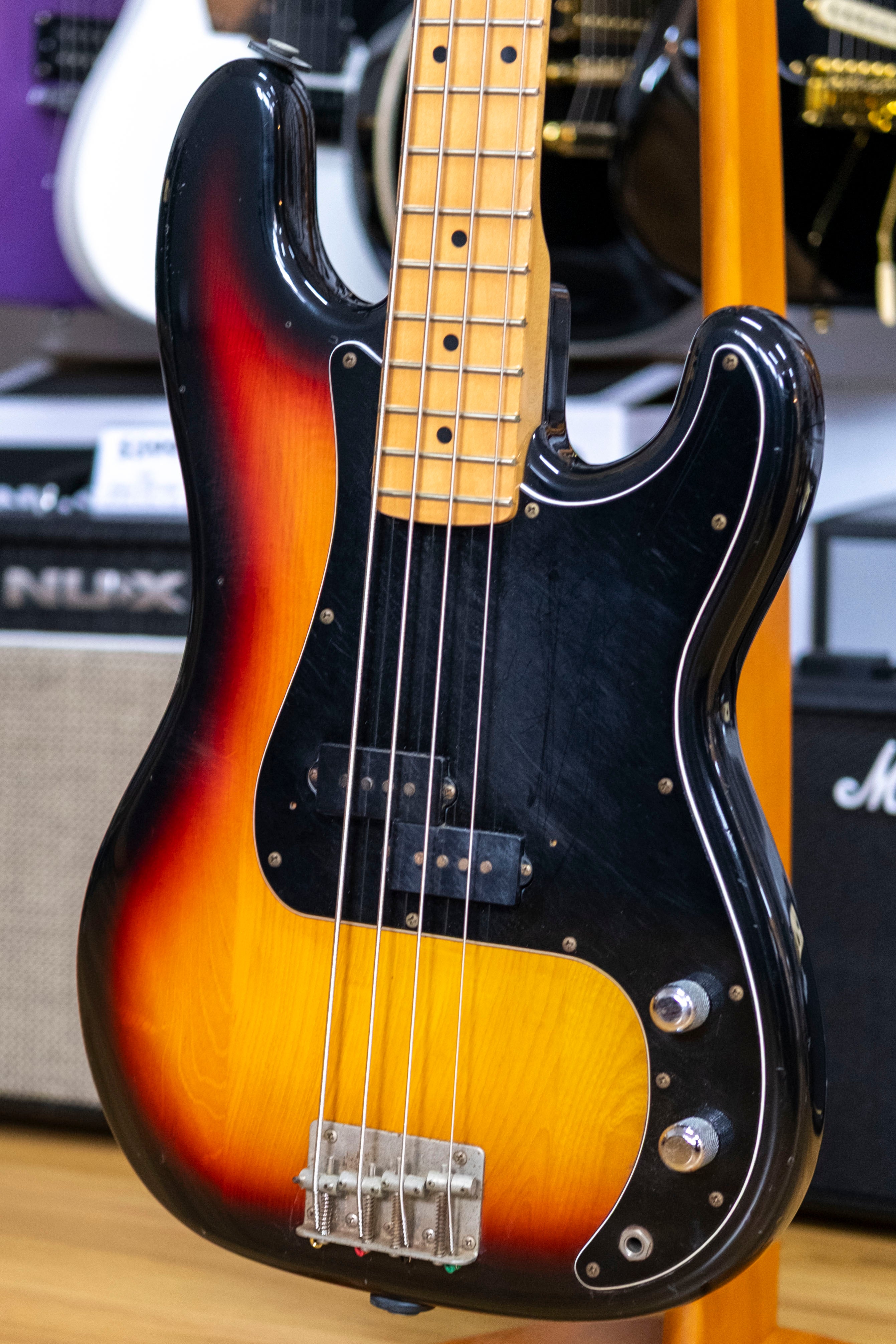 Greco PB-500 Space Sound 'P Bass' Bass Guitar (3-Tone Sunburst) (Pre-O