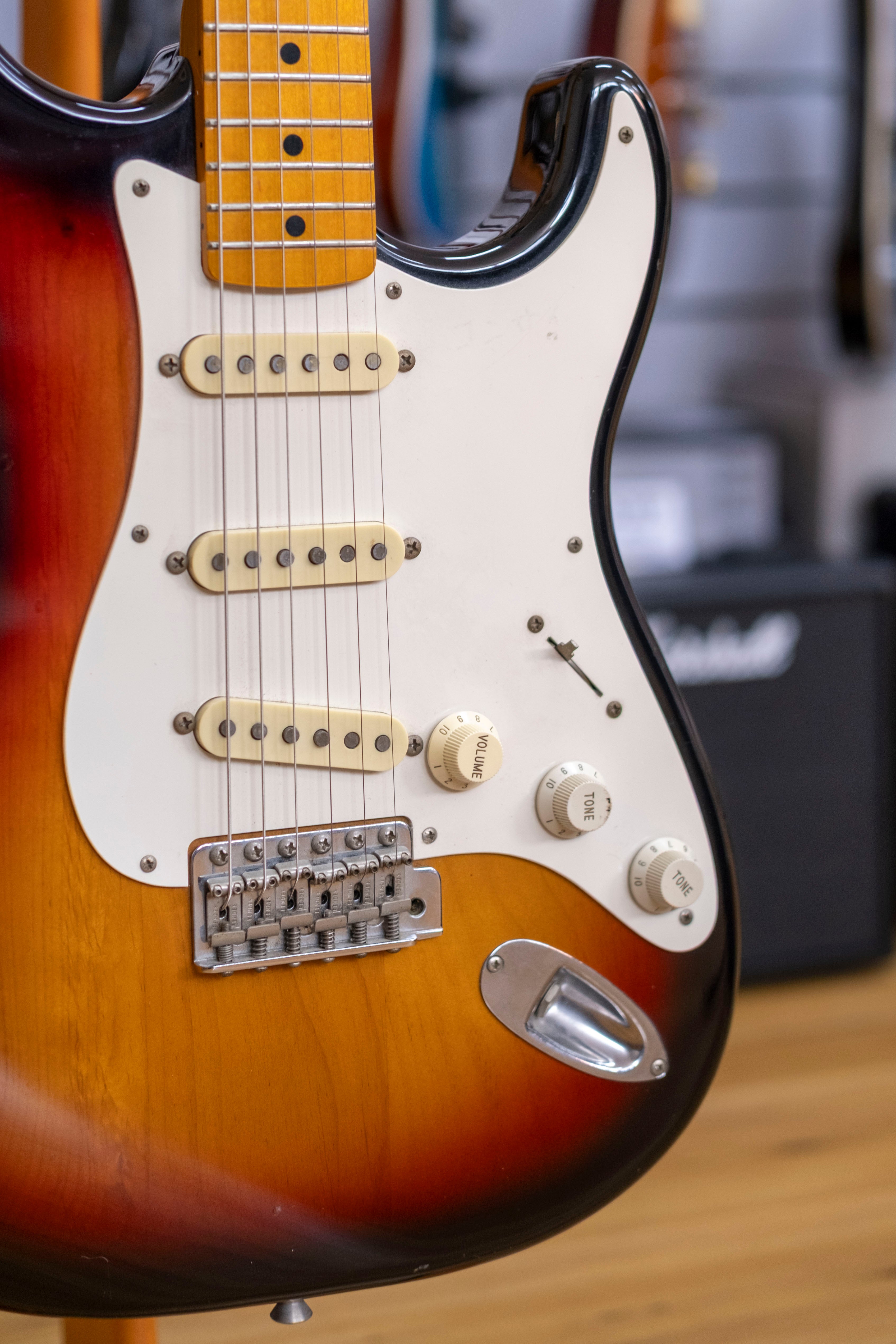 Fender ST-57 '57 Reissue Electric Guitar (3-Tone Sunburst) (Pre-Owned, 1993 MIJ)