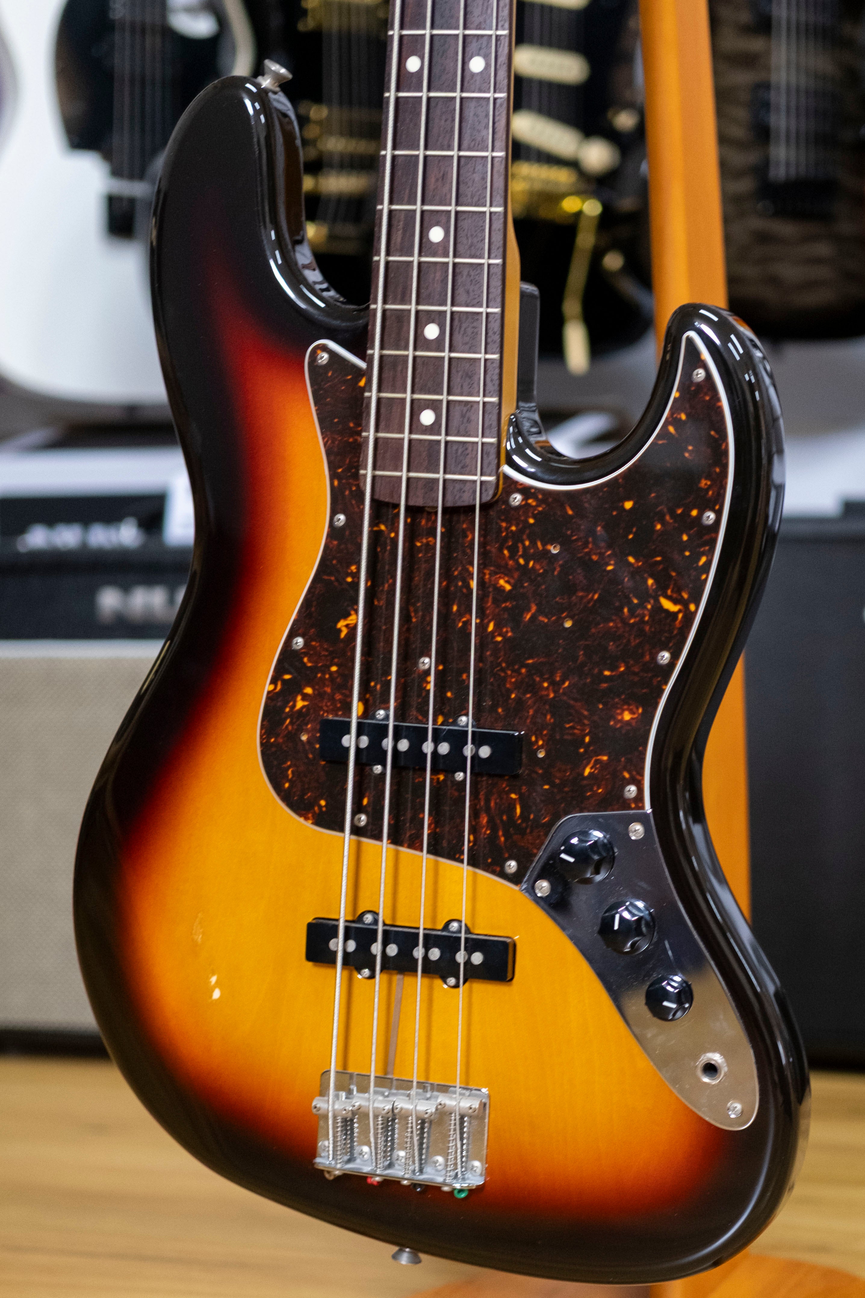 Fender C60JB Jazz Bass Guitar (3-Tone Sunburst) (Pre-Owned, 2017 MIJ)