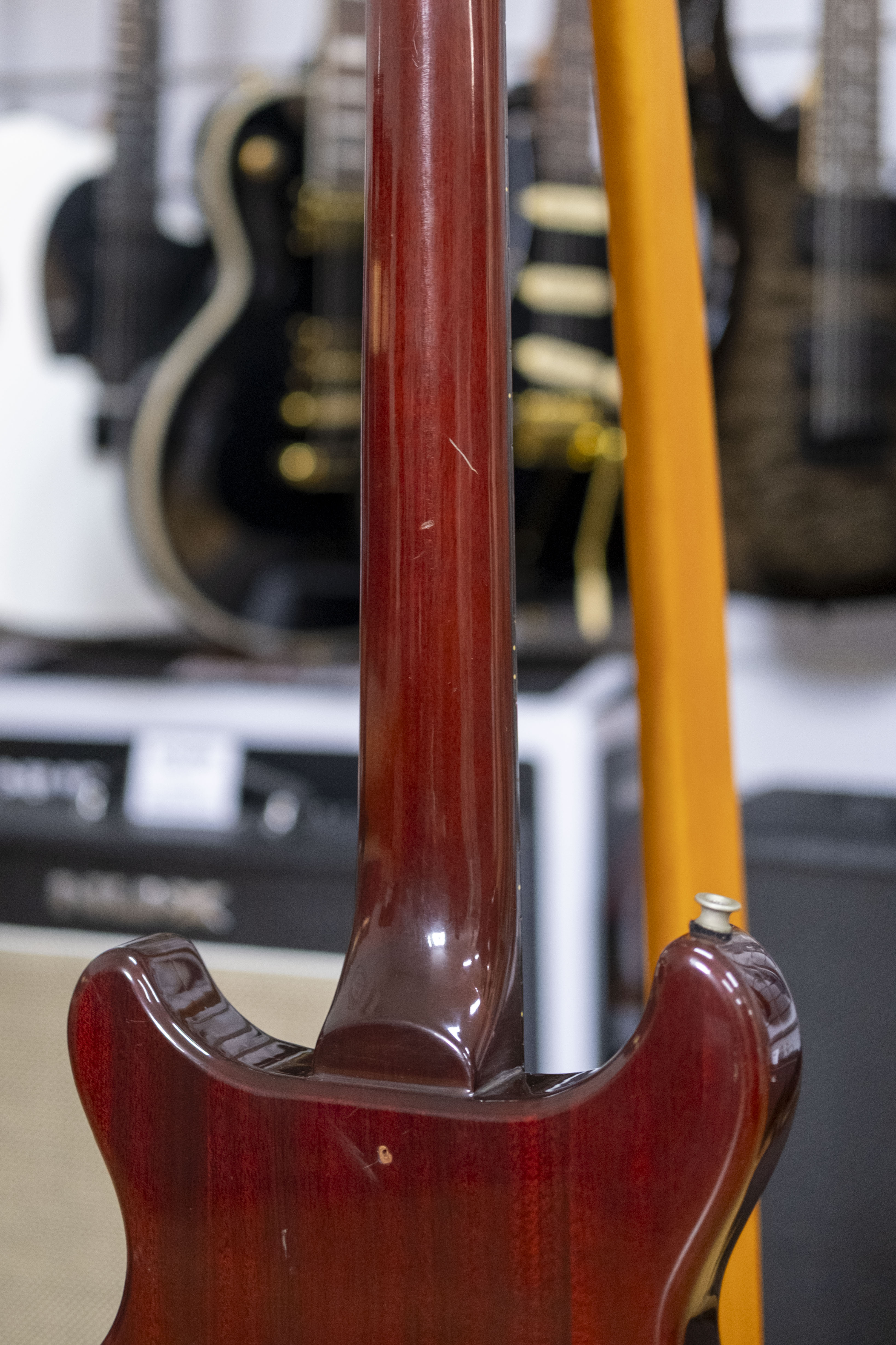 Greco TVB-600 Les Paul Jr. Style Bass Guitar (Cherry Red) (Pre-Owned, 1975 MIJ)