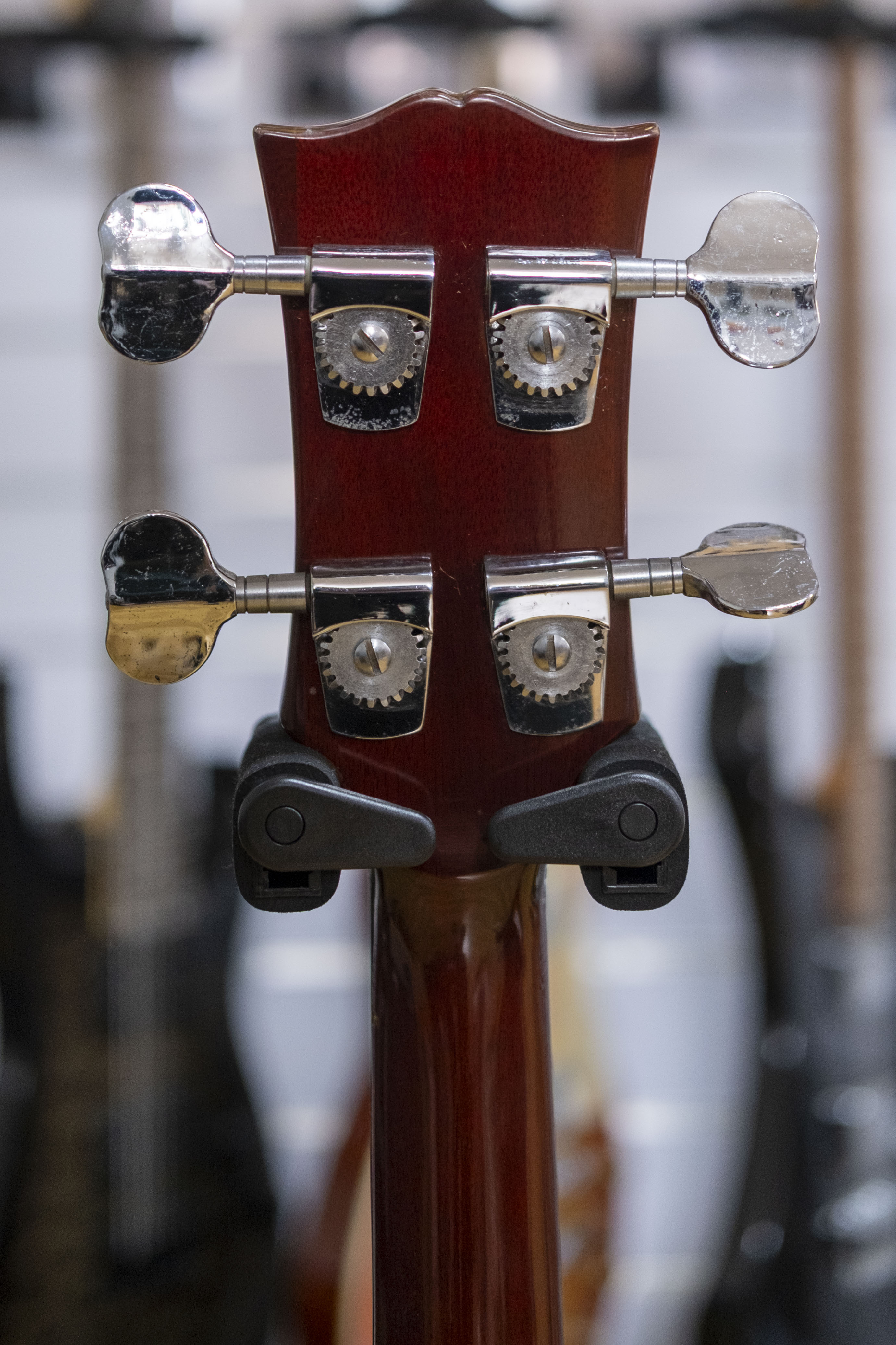 Greco TVB-600 Les Paul Jr. Style Bass Guitar (Cherry Red) (Pre-Owned,
