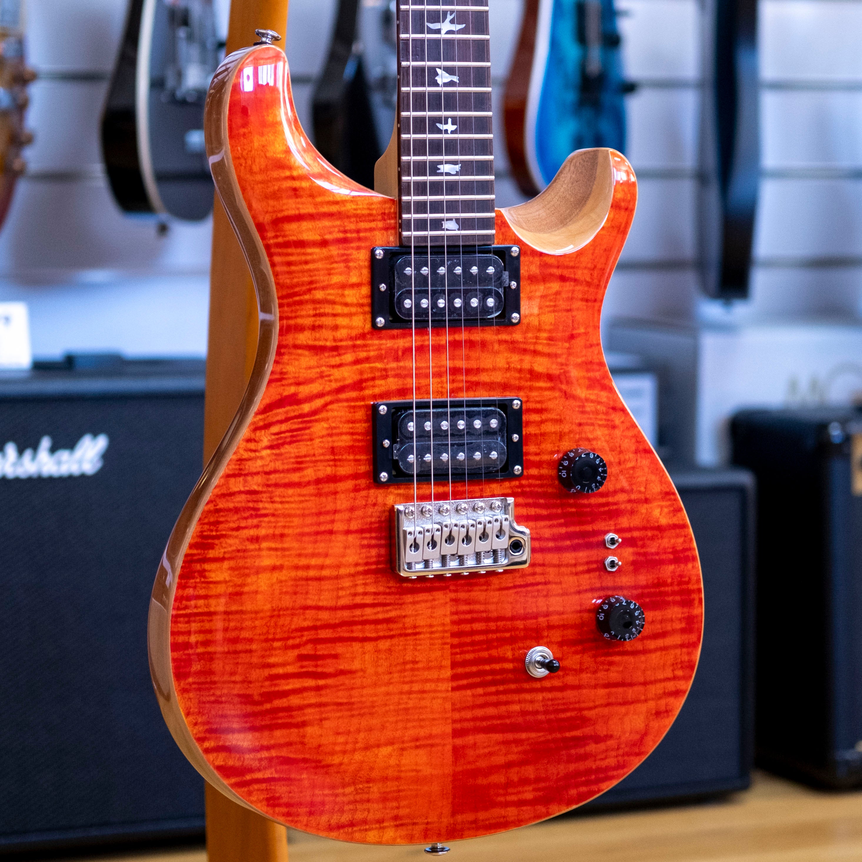 PRS SE Custom 24-08 Electric Guitar with Gig Bag (Blood Orange)
