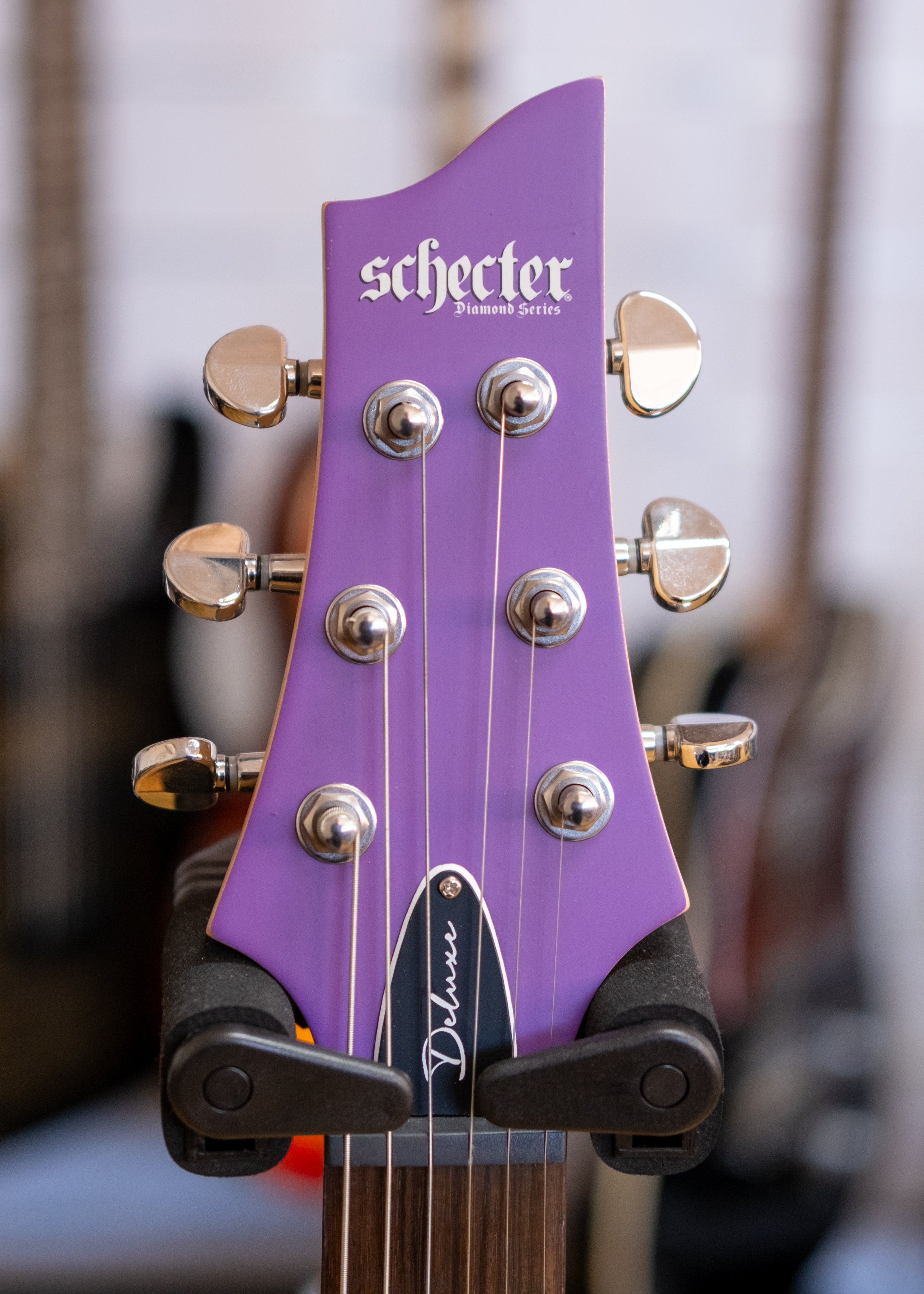 Schecter C-6 Deluxe Electric Guitar (Satin Purple)