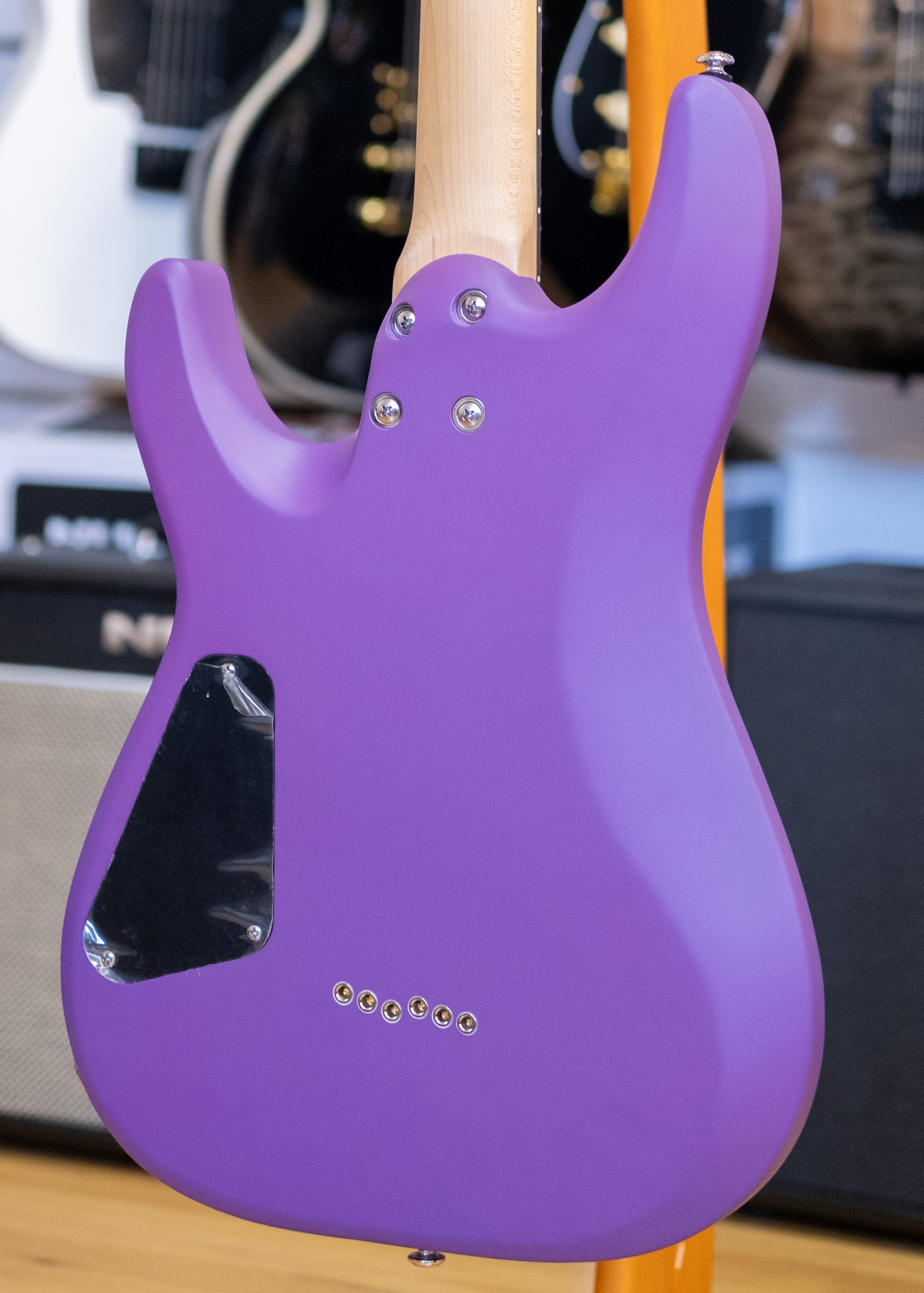 Schecter C-6 Deluxe Electric Guitar (Satin Purple)