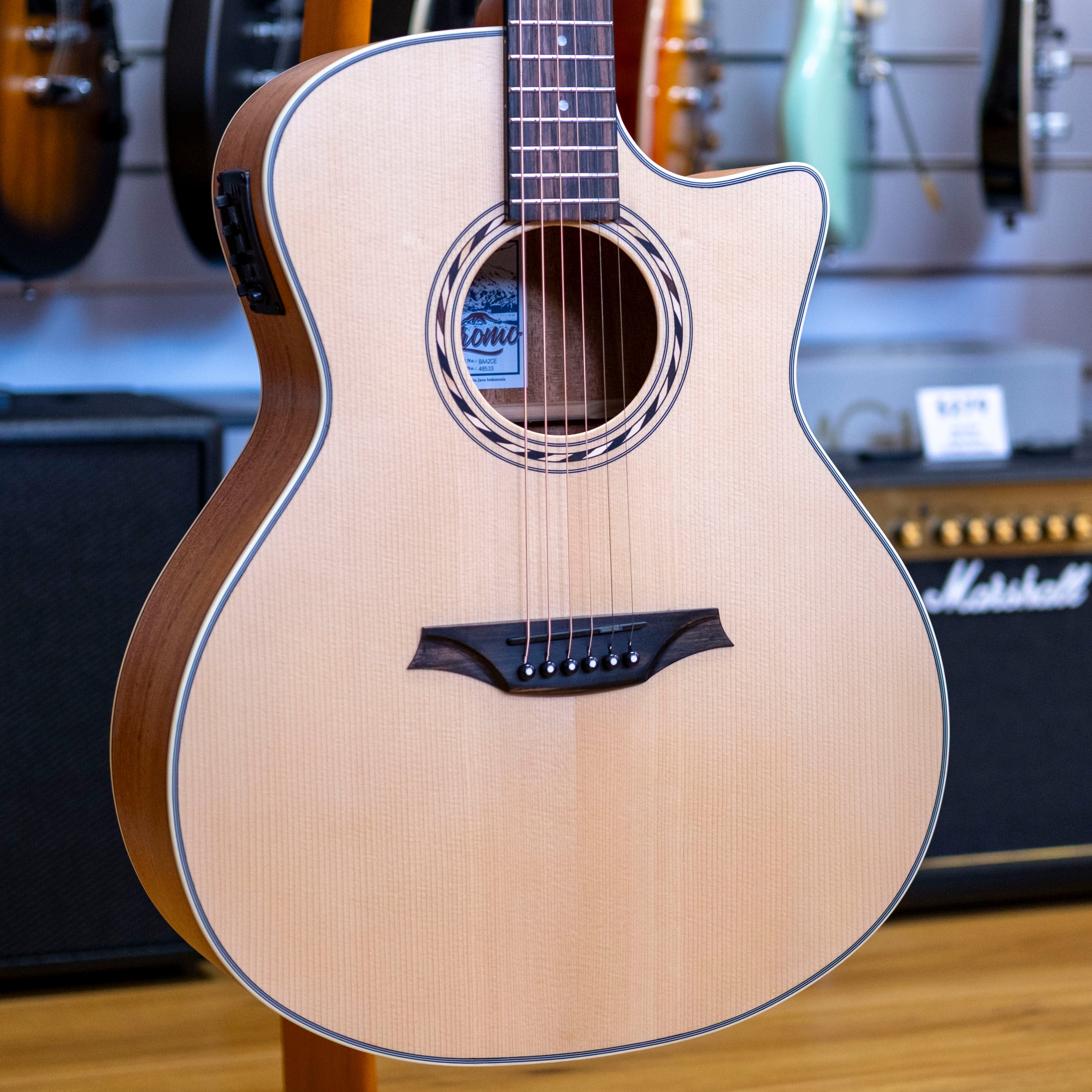 Bromo BAA2CE Appalachia Series Grand Auditorium Acoustic Electric Guitar