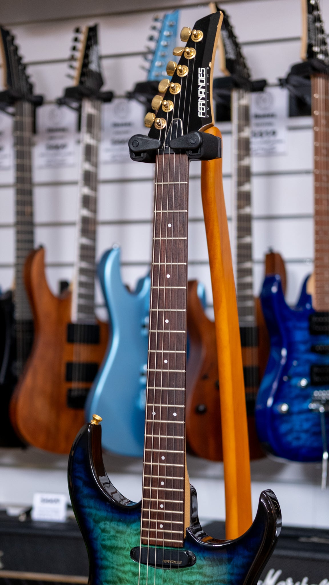 Fernandes FGZ-420 Electric Guitar (Blue Burst) (Pre-Owned, 1990's MIJ)