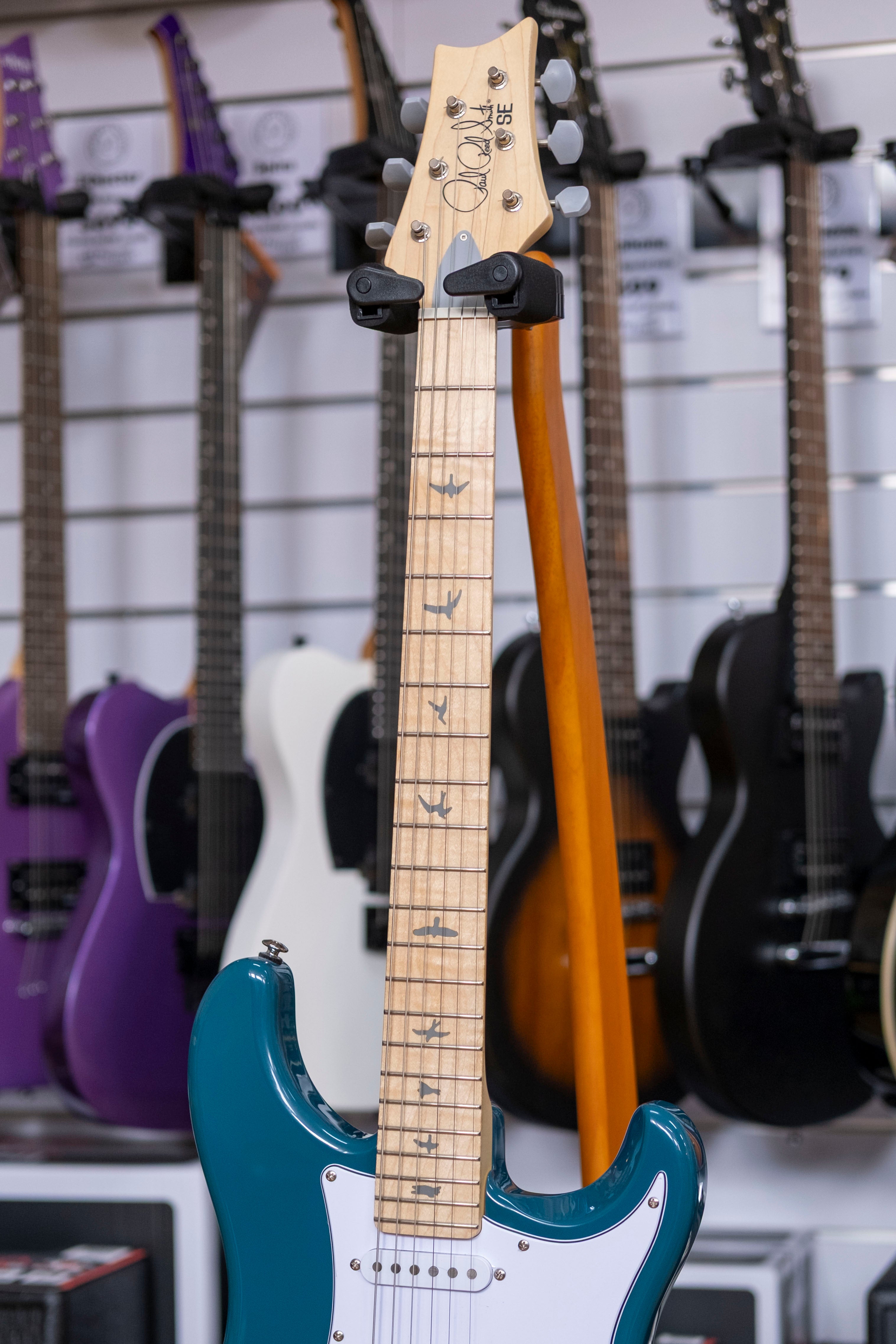 PRS SE Silver Sky Maple Electric Guitar with Gig Bag (Nylon Blue) (Pre-Owned)