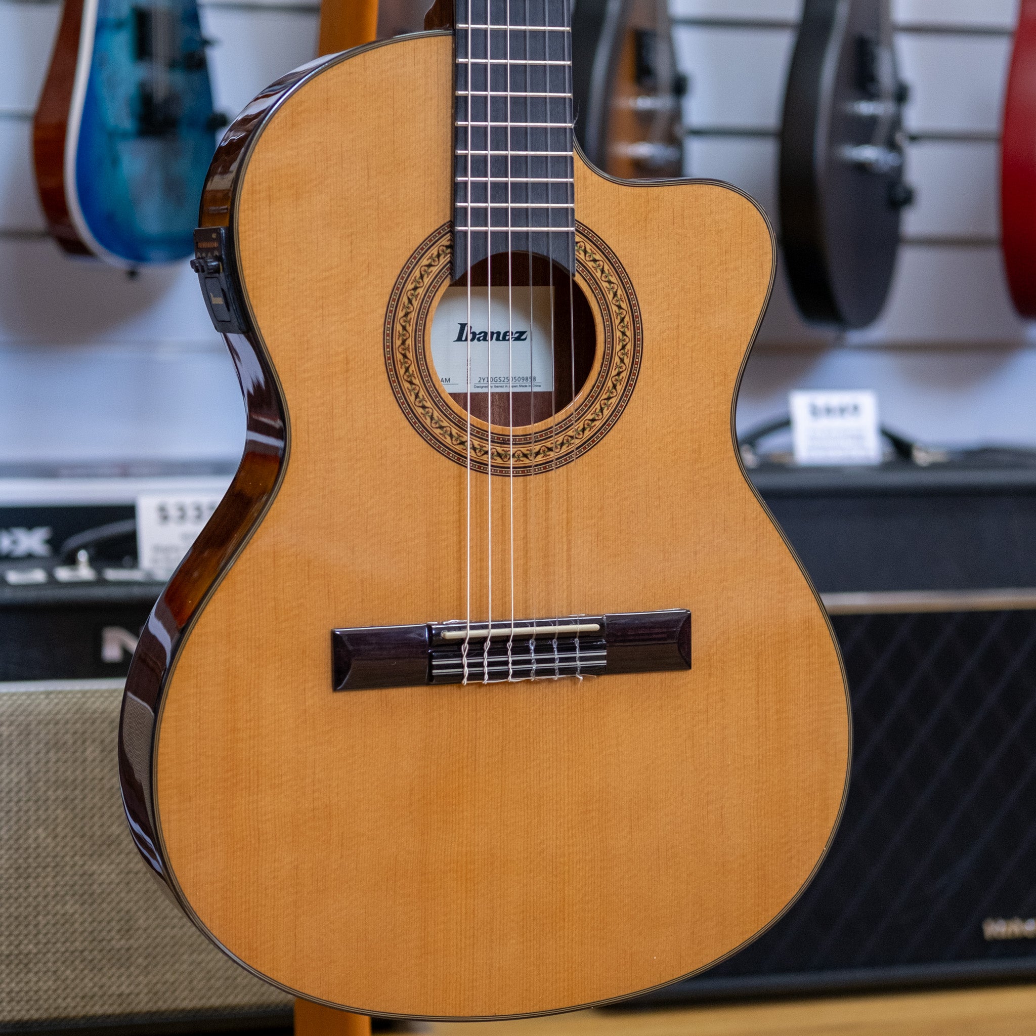 Ibanez GA5TCE Thinline Electric Classical Guitar (Amber High Gloss)