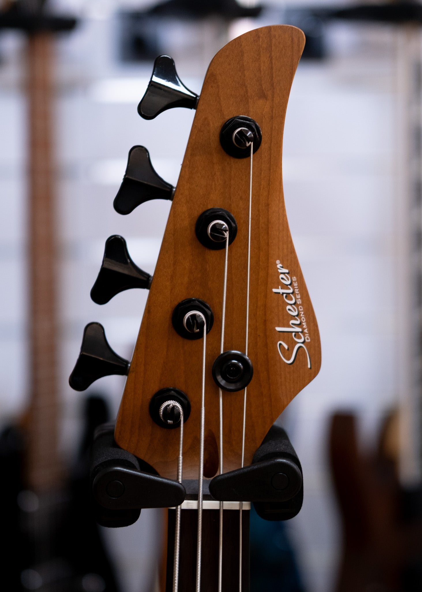 Schecter C-4 Standard Bass Guitar (Tobacco Burl)