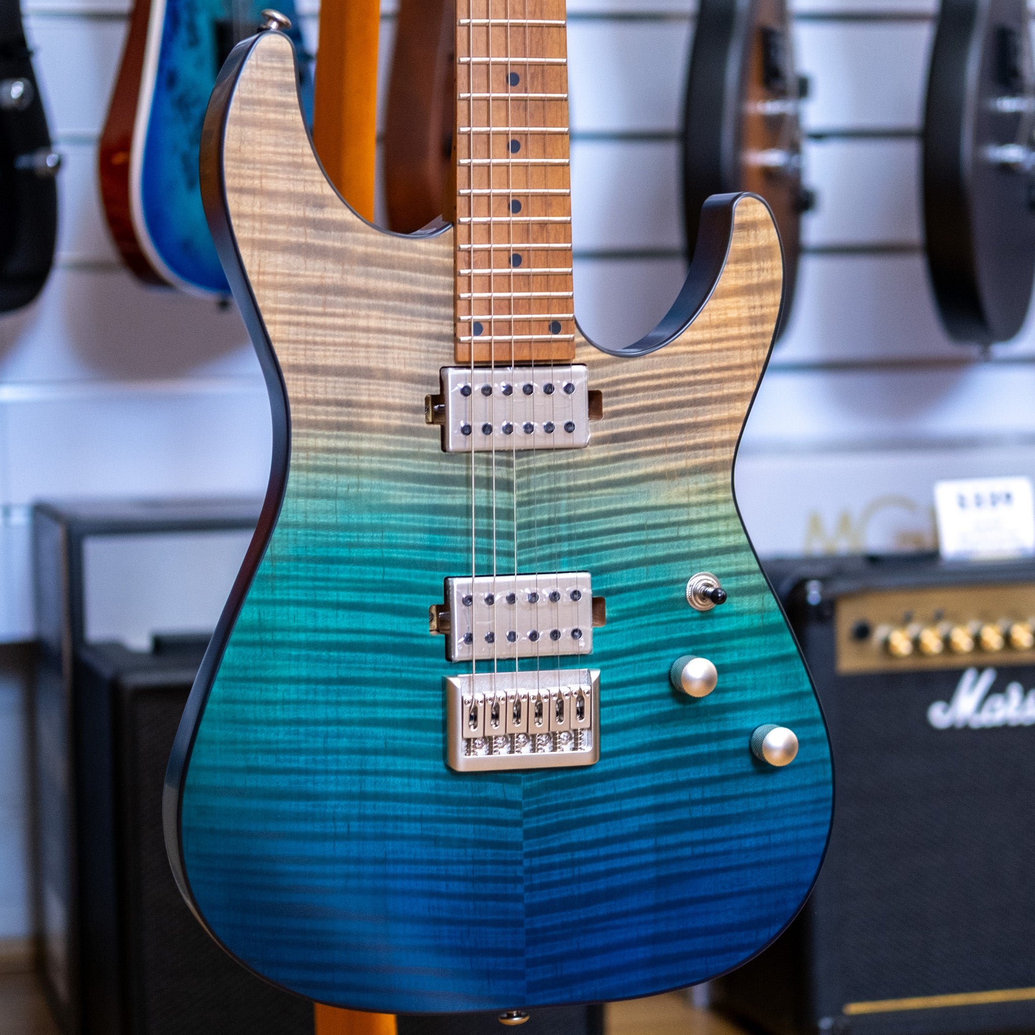 Schecter C-1 Standard Plus Electric Guitar (Blue Fade)