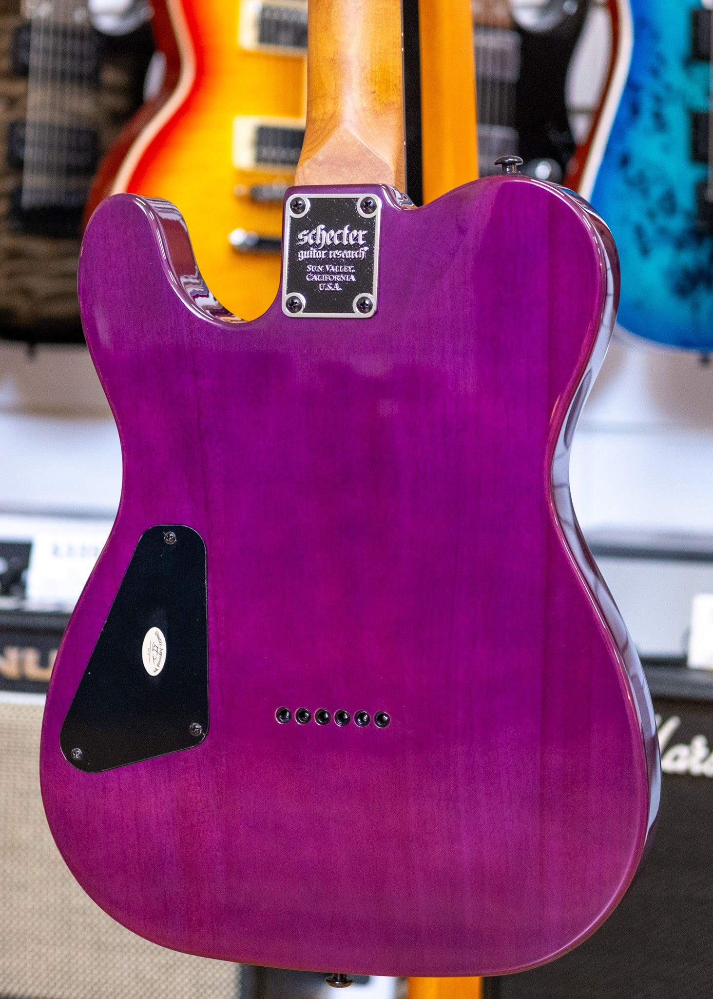 Schecter PT Standard Electric Guitar (Purple Burst Burl)