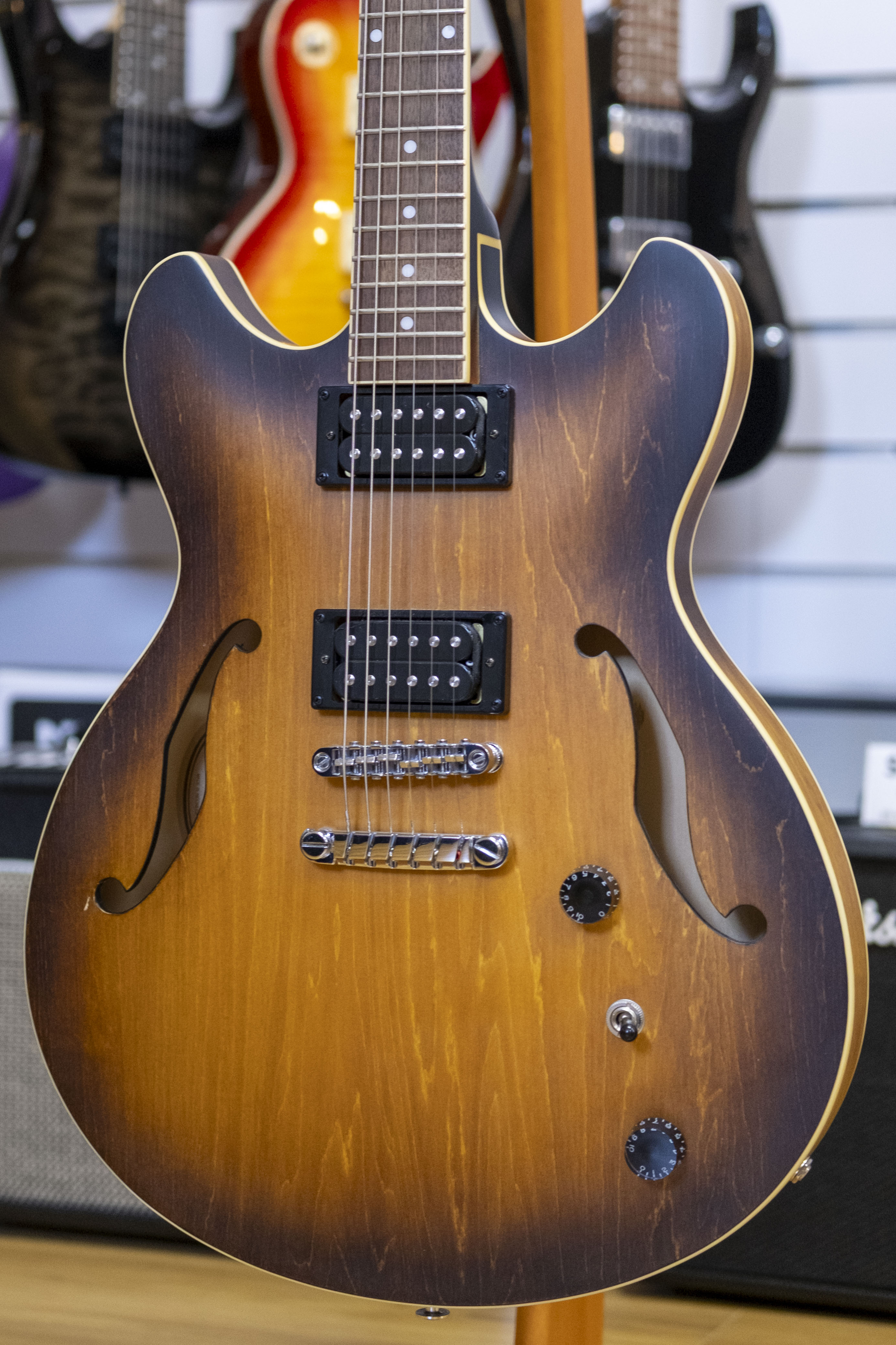 Ibanez AS-53 Semi-Hollow Electric Guitar (Tobacco Flat) (Pre-Owned, 2022)