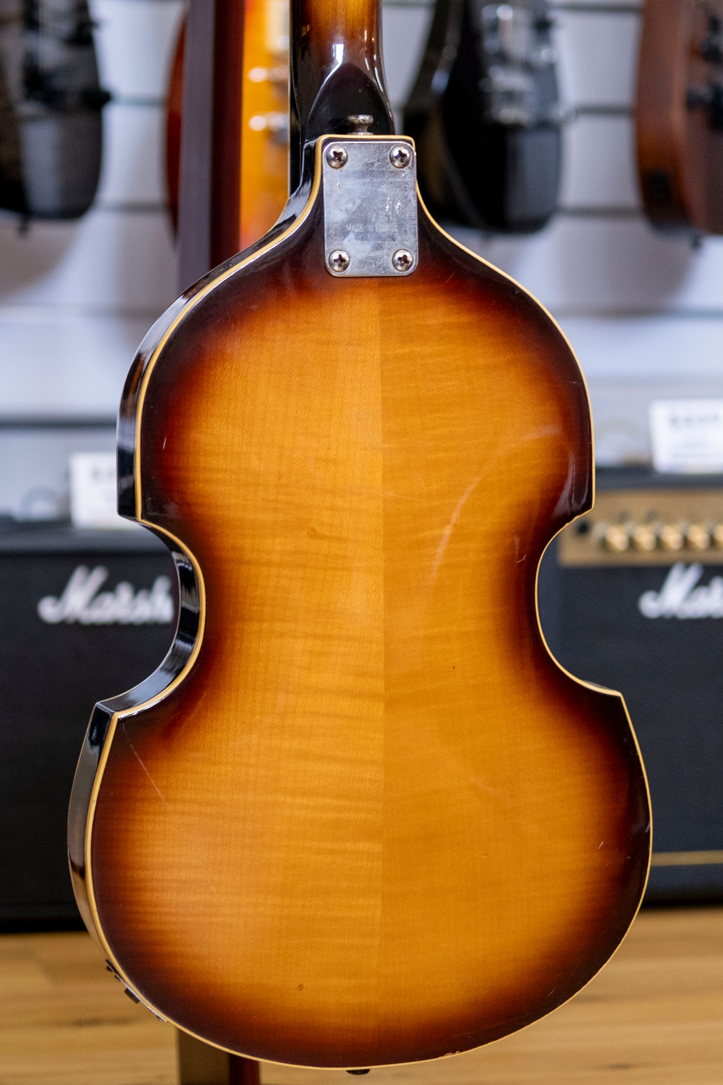 Greco VB-450 'Violin' Bass Guitar (3-Tone Sunburst) (Pre-Owned, 1974 M