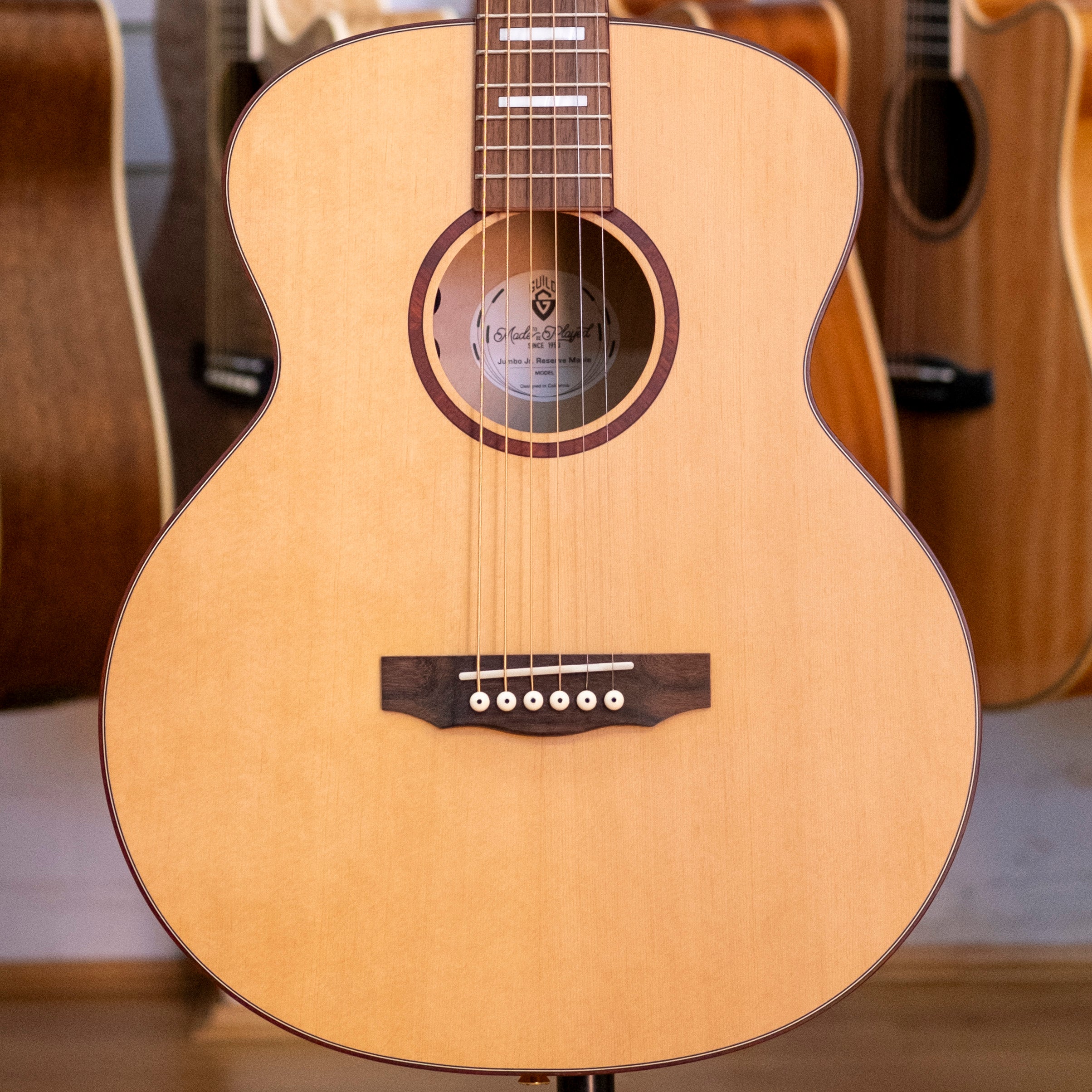 Guild Jumbo Junior Reserve Maple Acoustic Electric Guitar with Deluxe Bag