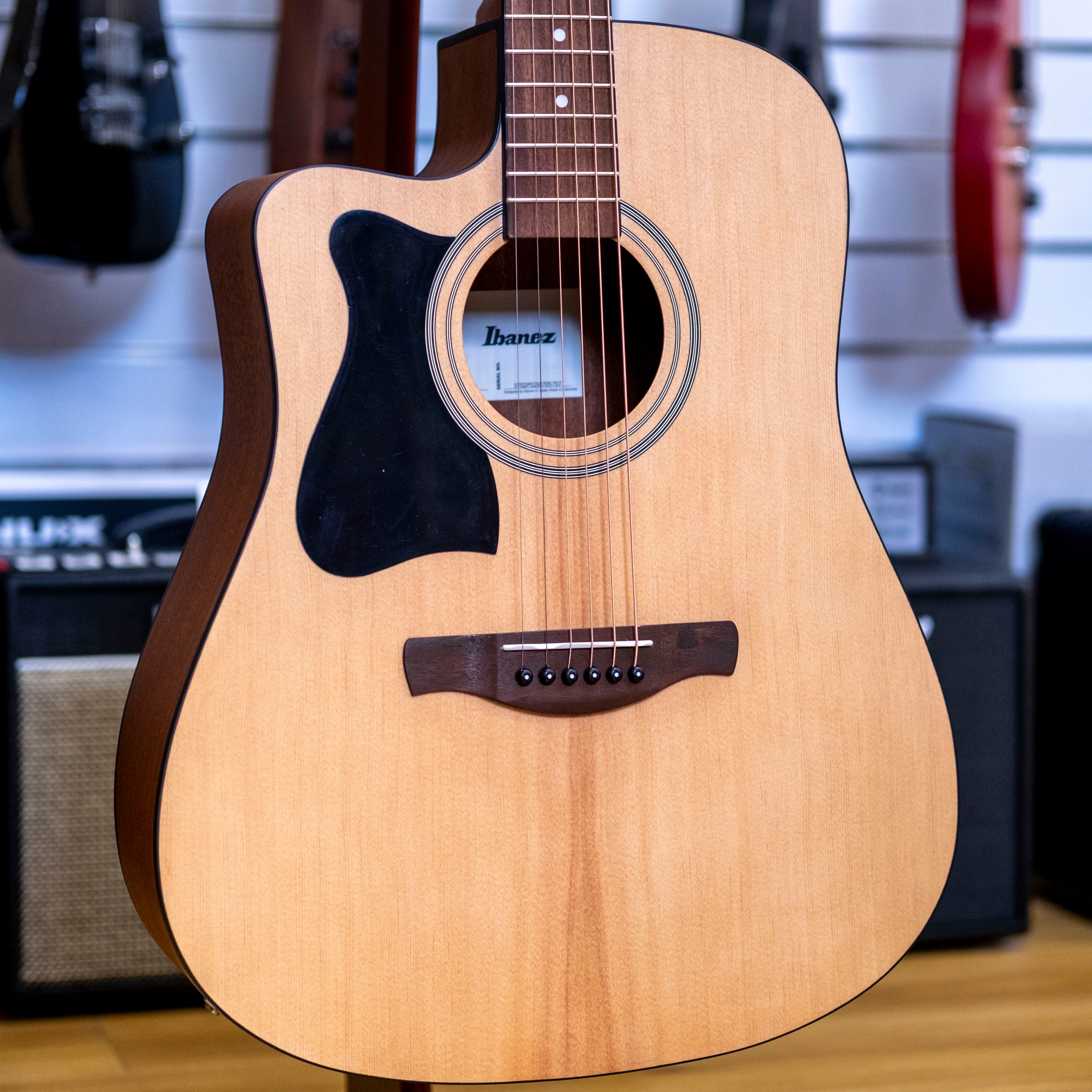 Ibanez V40LCE V Series Left Handed Dreadnought Acoustic Electric Guitar (Open Pore Natural)