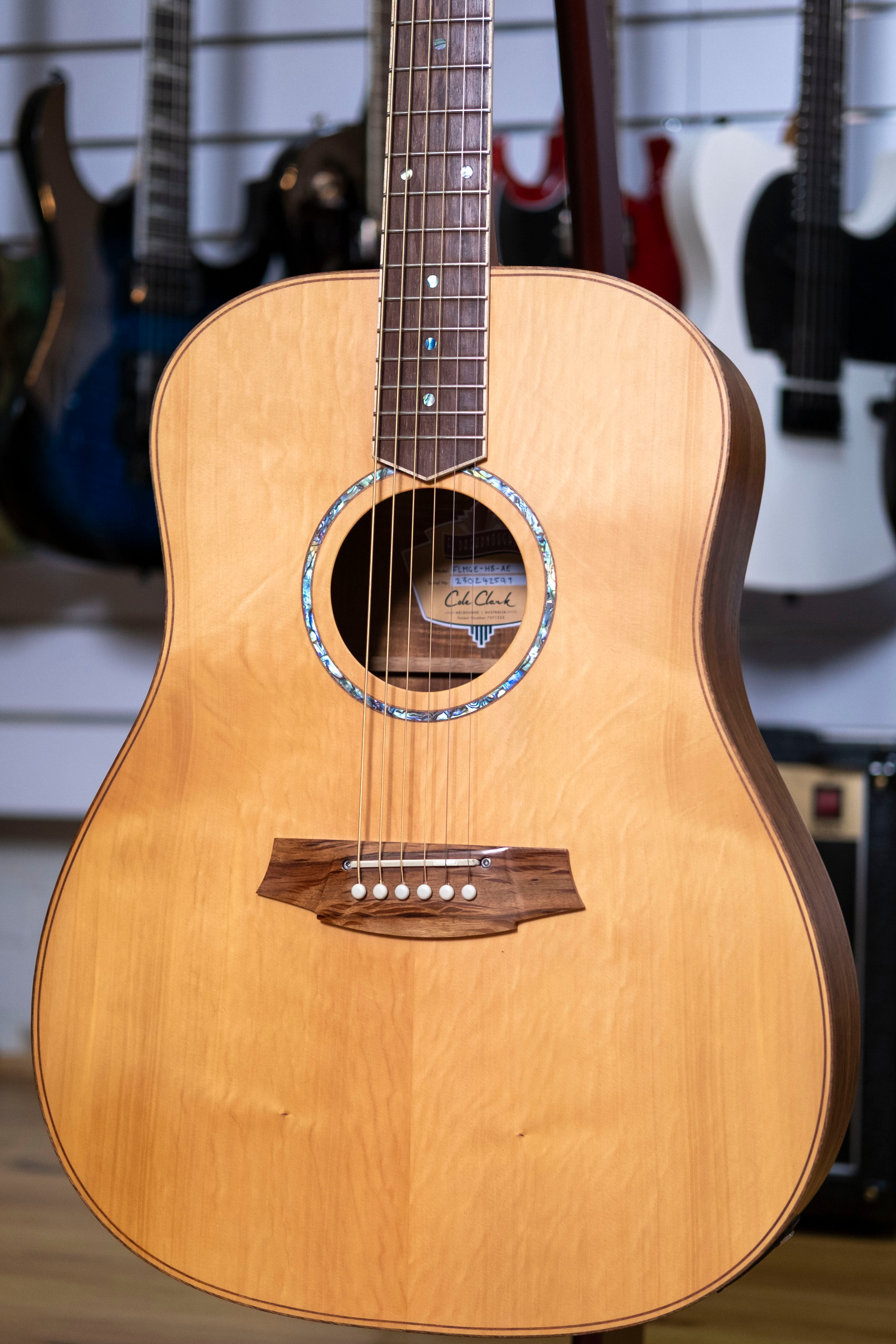 Cole Clark Master Grade Dreadnought Acoustic Electric Guitar with Hardcase (Huon Pine/Blackwood) (Pre-Owned, 2023)