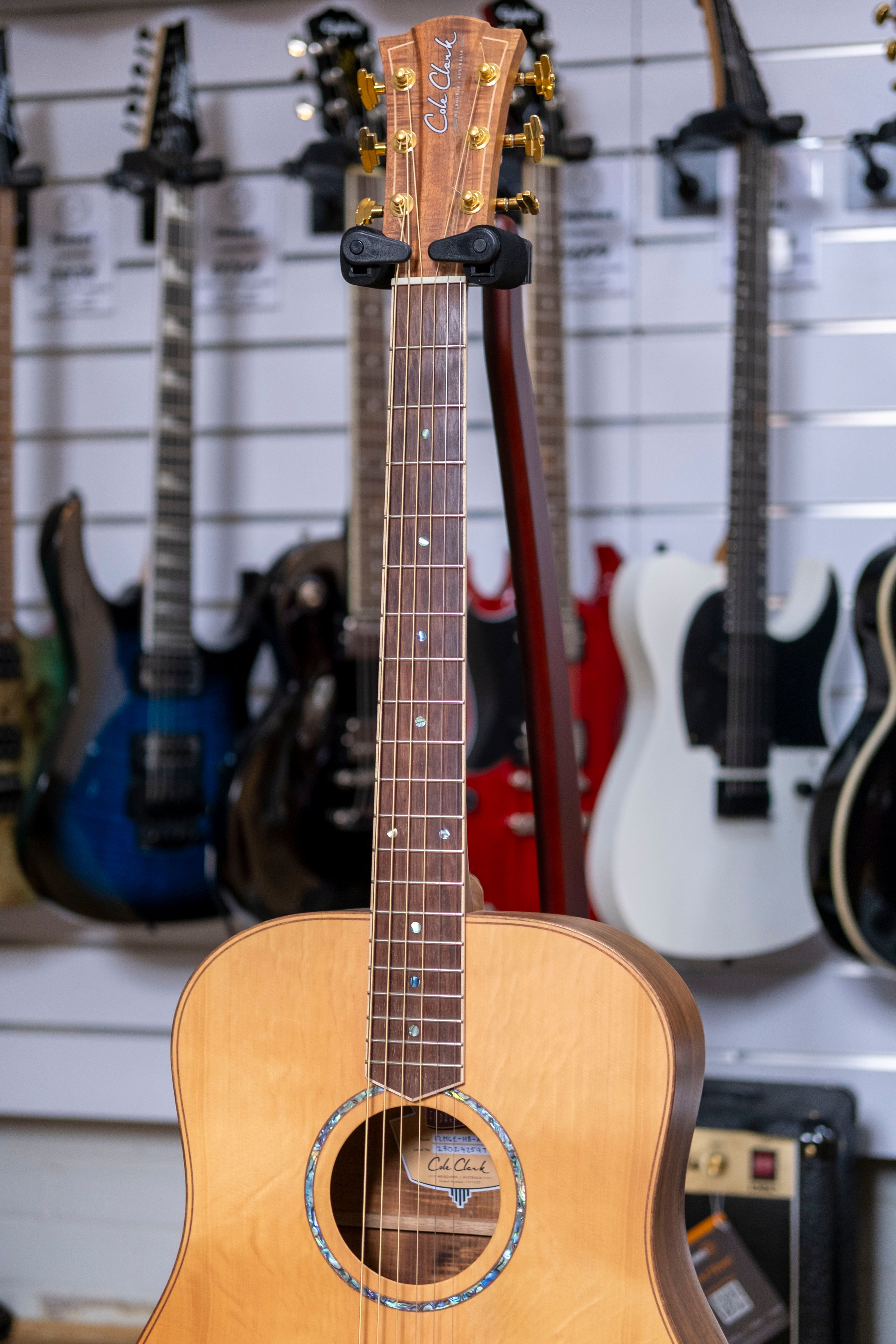 Cole Clark Master Grade Dreadnought Acoustic Electric Guitar with Hardcase (Huon Pine/Blackwood) (Pre-Owned, 2023)