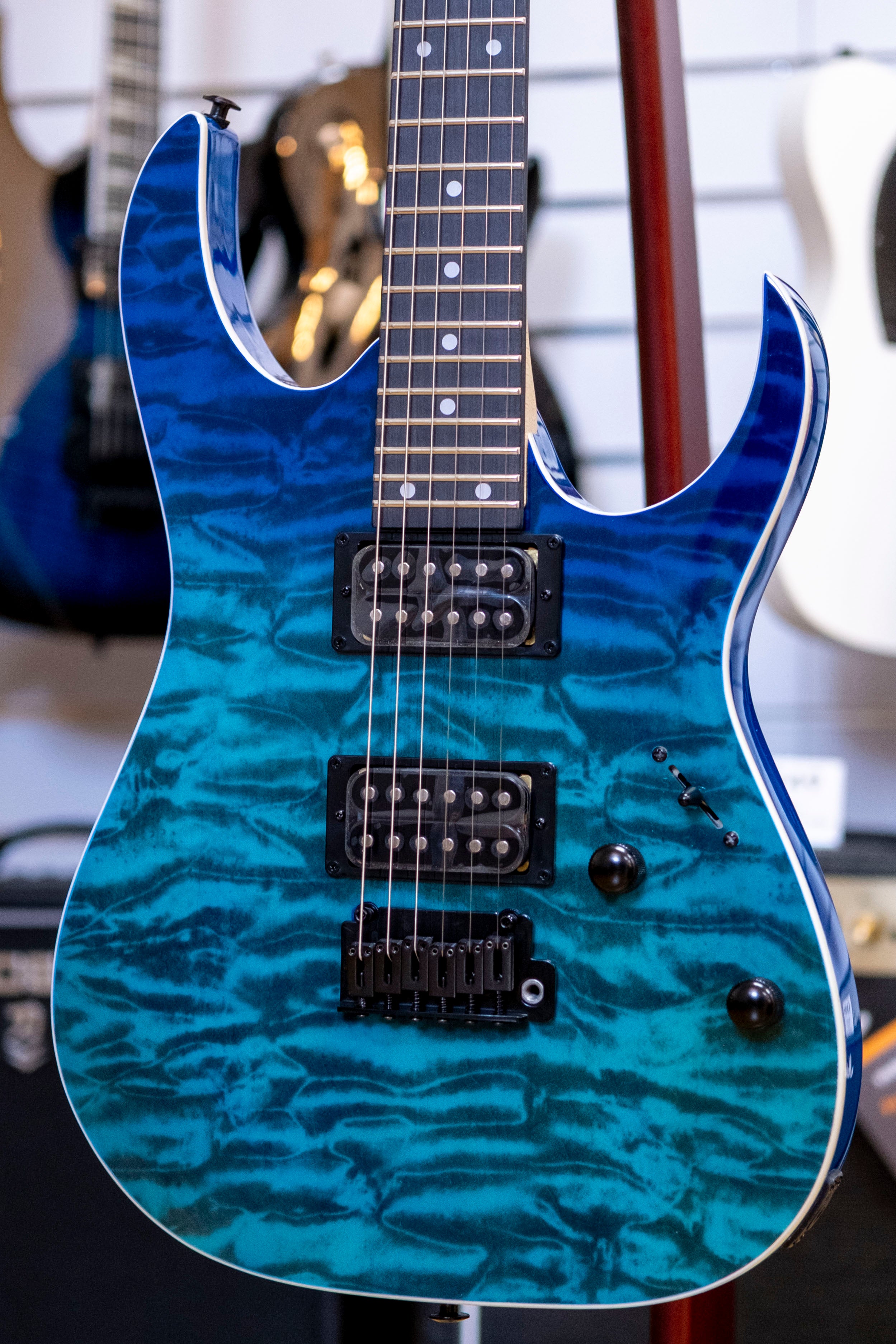 Ibanez GRG120QASP-BKD Gio Series Electric Guitar (Blue Gradation)
