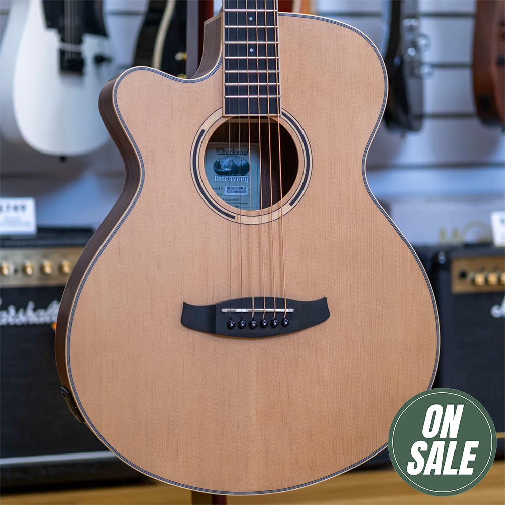 Tanglewood Discovery Exotic Superfolk Left Handed Acoustic Electric Guitar (Spruce/Black Walnut)