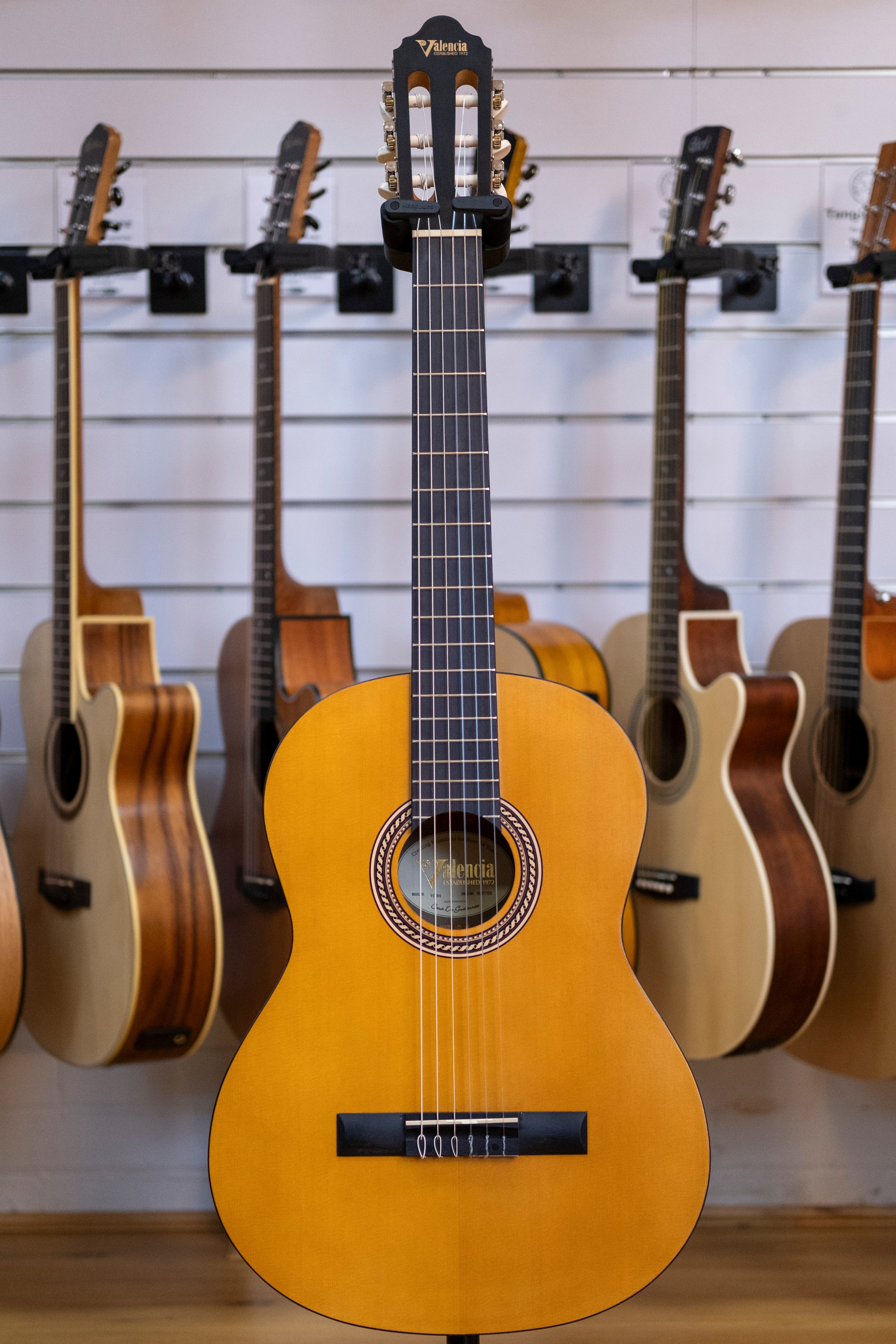 Valencia 200 Series 4/4 Size Nylon String Classical Guitar (Antique Natural)