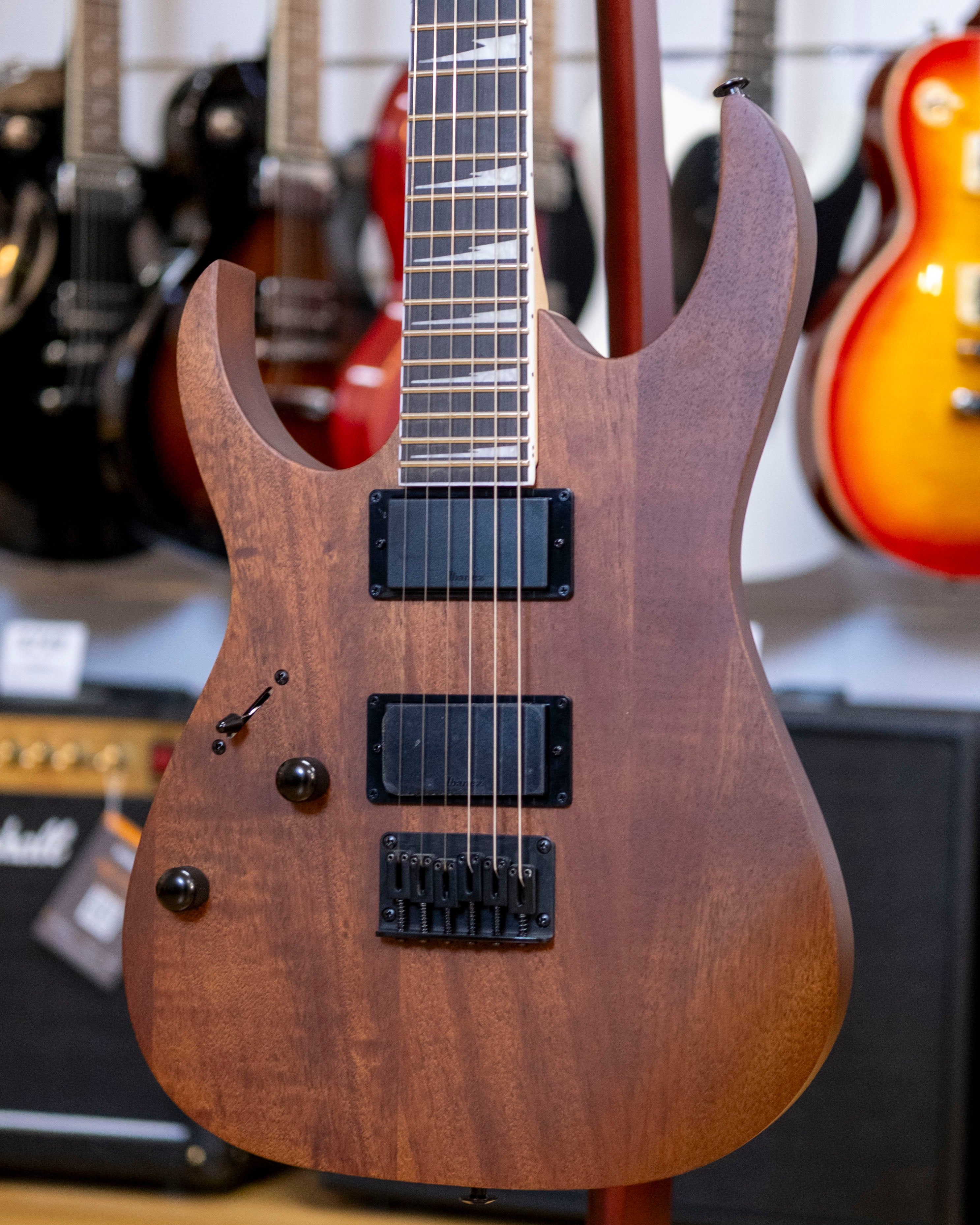 Ibanez Gio Series RG121DXL Left Handed Electric Guitar (Walnut Flat)