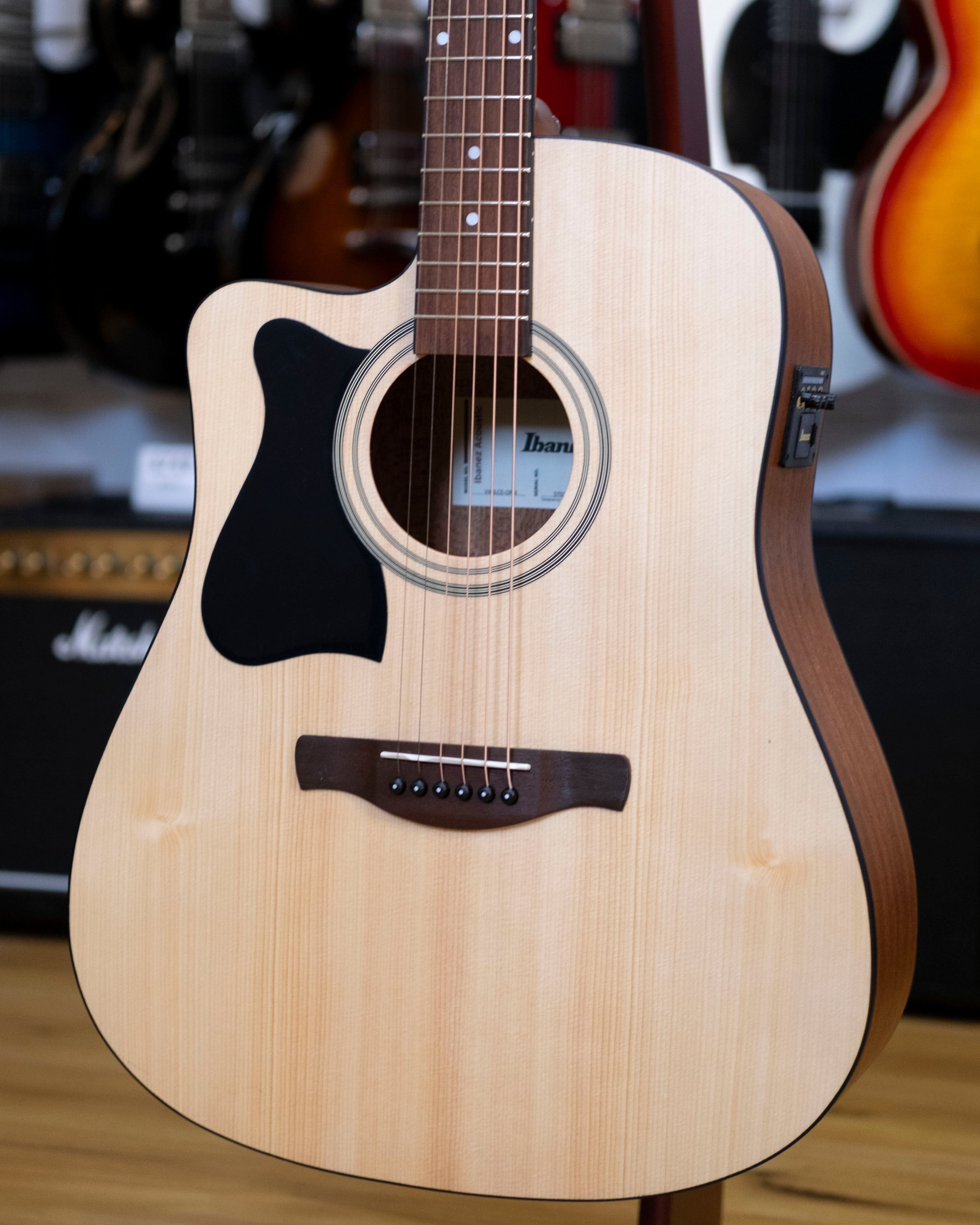 Ibanez V40LCE V Series Left Handed Dreadnought Acoustic Electric Guitar (Open Pore Natural)