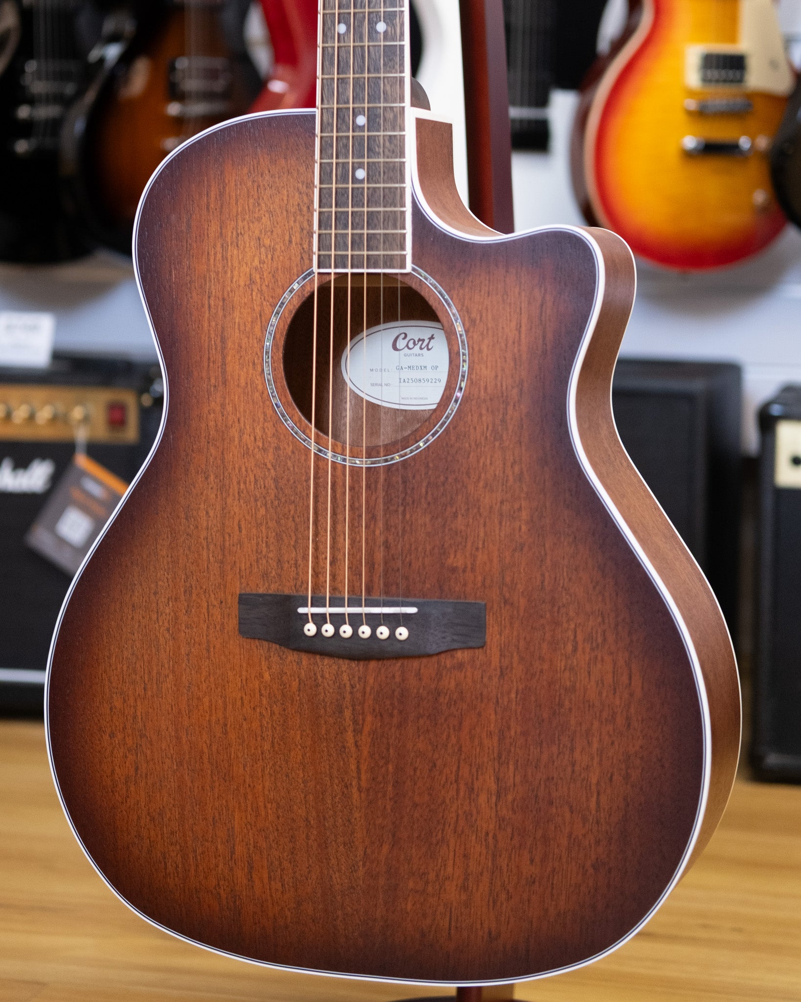 Cort Grand Regal Series Grand Auditorium Acoustic Electric Guitar (Mahogany)
