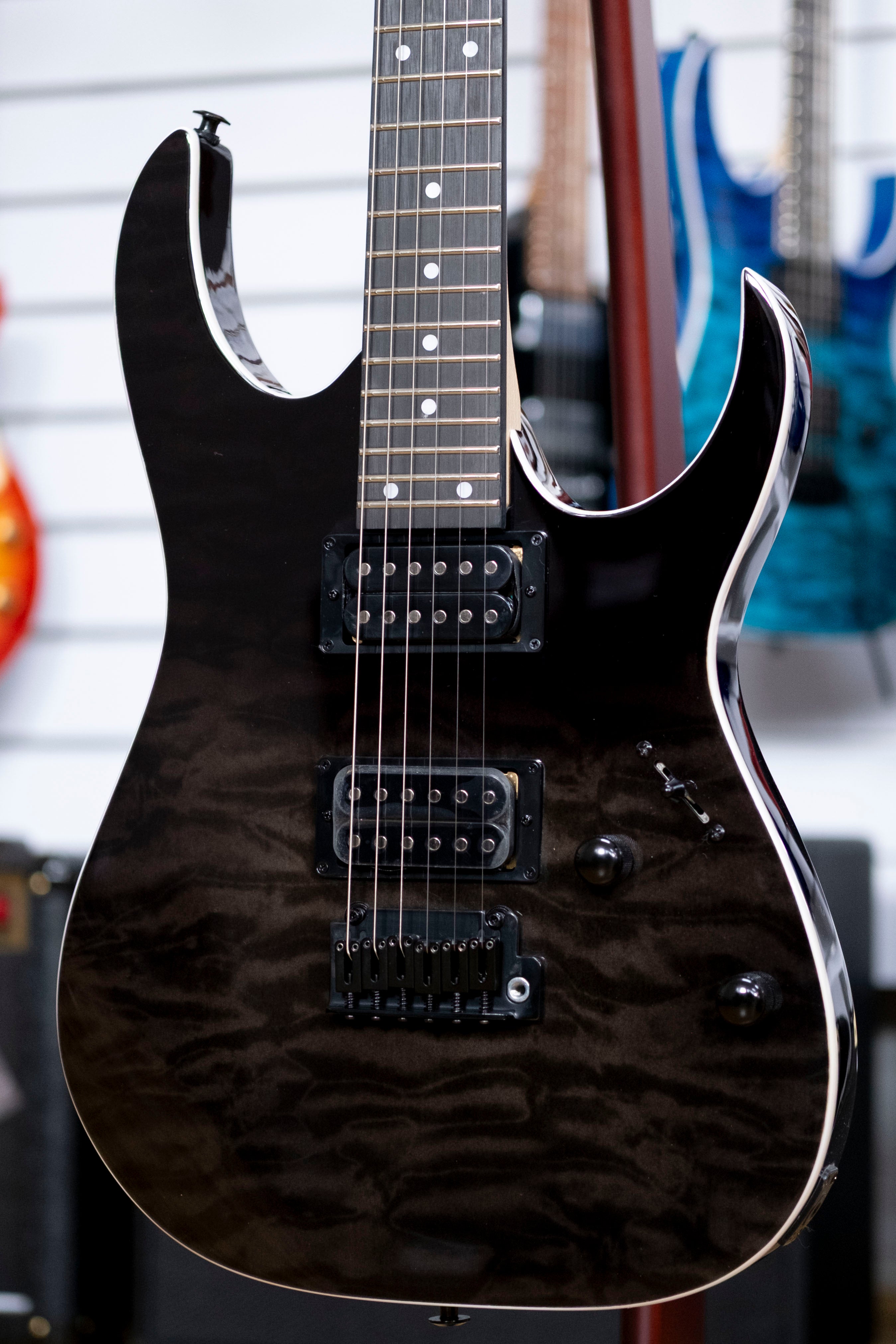 Ibanez GRG120QASP-BKG Gio Series Electric Guitar (Black Gradation)