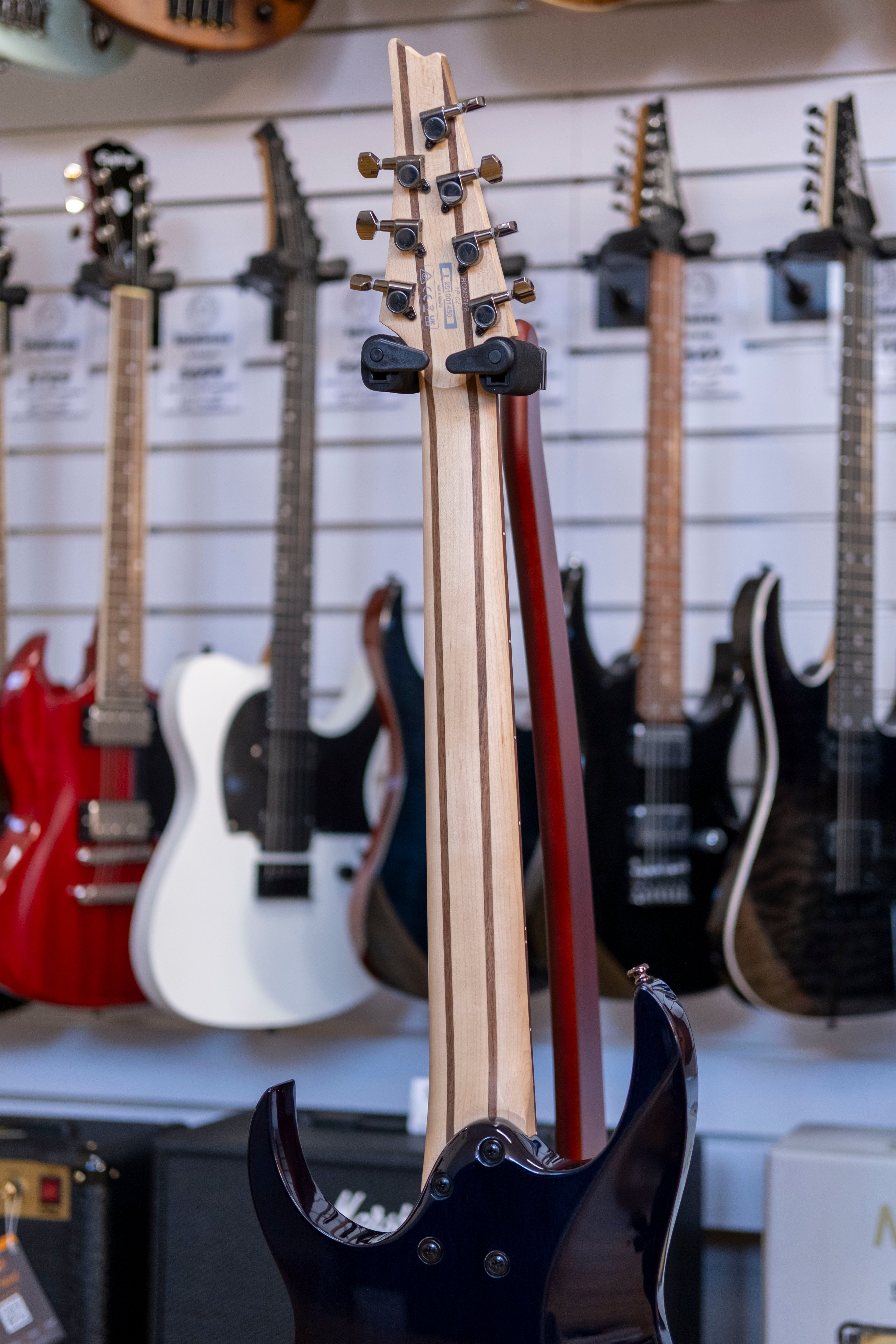 Ibanez RGMS7PB 7-String Electric Guitar (Cosmic Blue Star Burst)